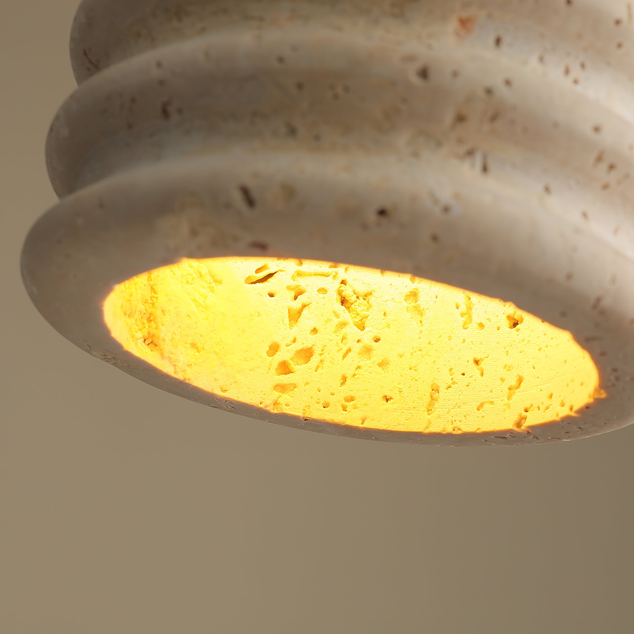 Sable Scandinavian Travertine Loop Pendant Light