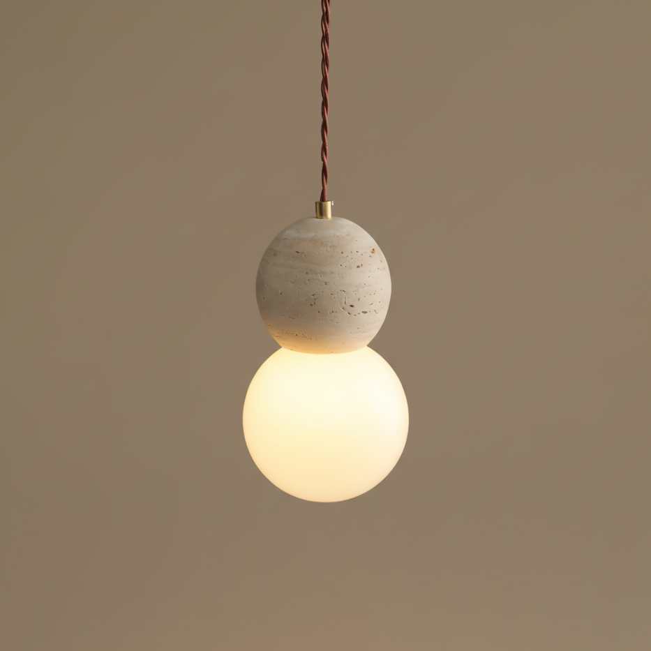 Sable Scandinavian Travertine Loop Pendant Light