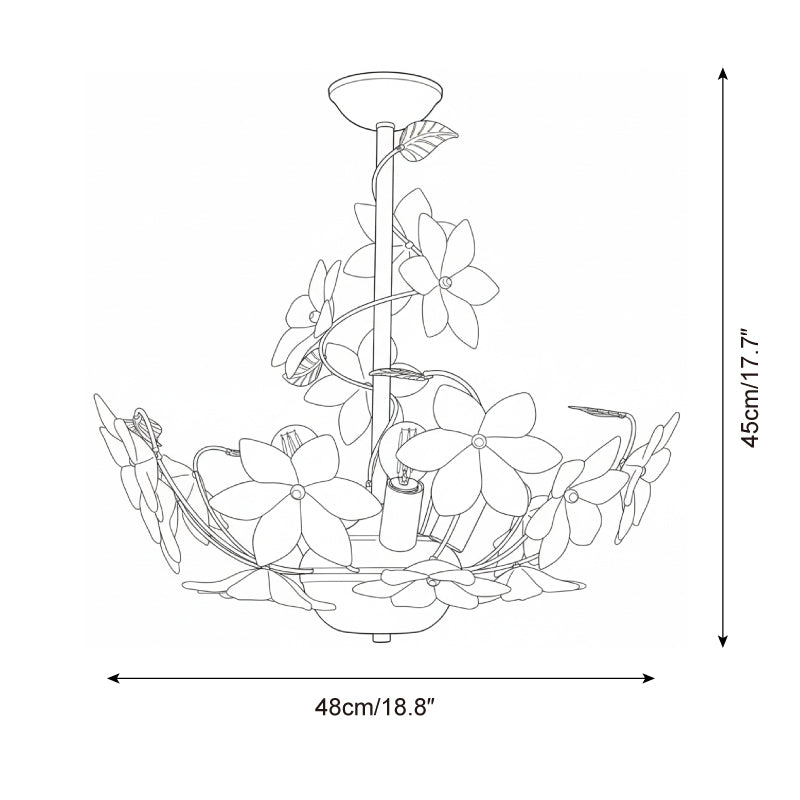 Sakura Romantic Glass Garland Chandelier
