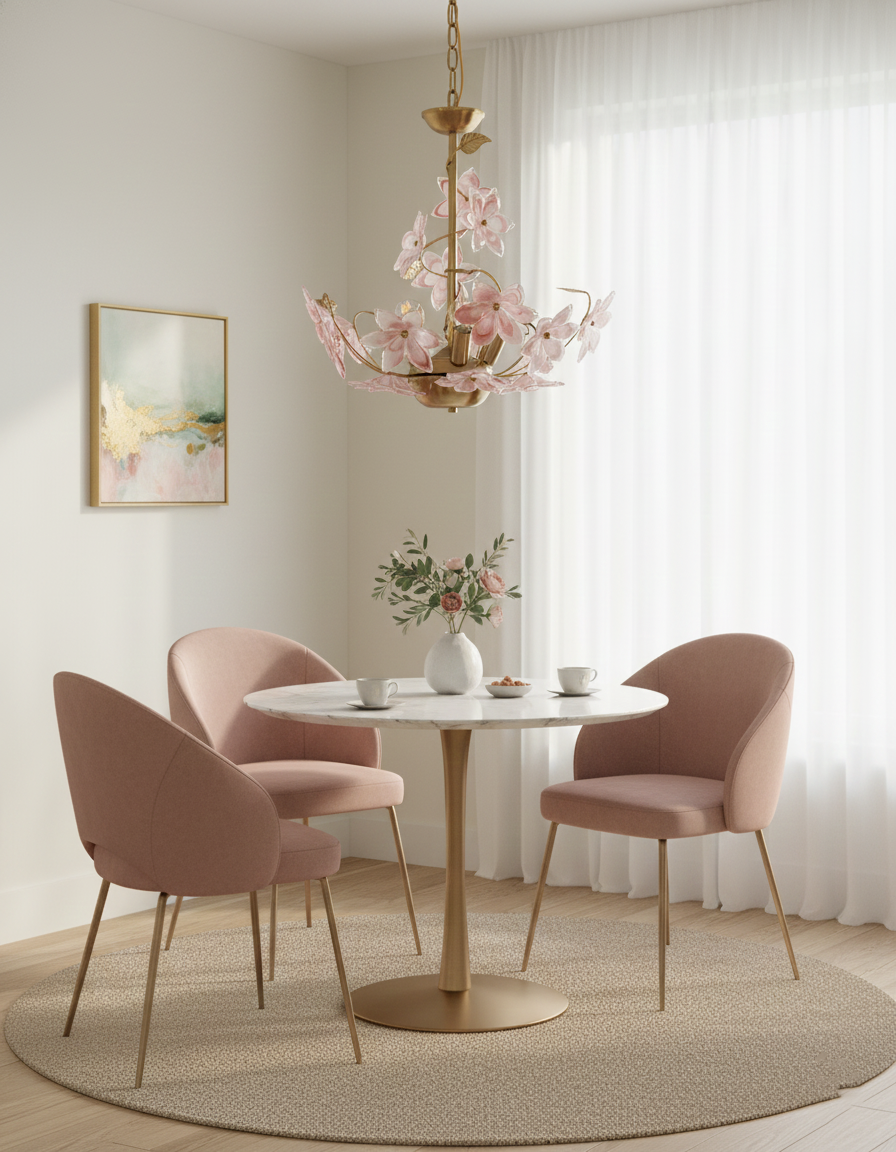 Sakura Romantic Glass Garland Chandelier