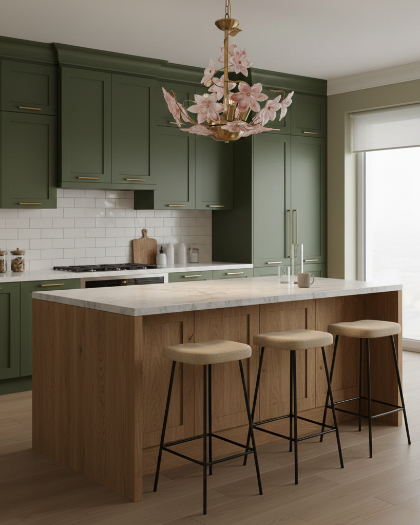 Sakura Romantic Glass Garland Chandelier