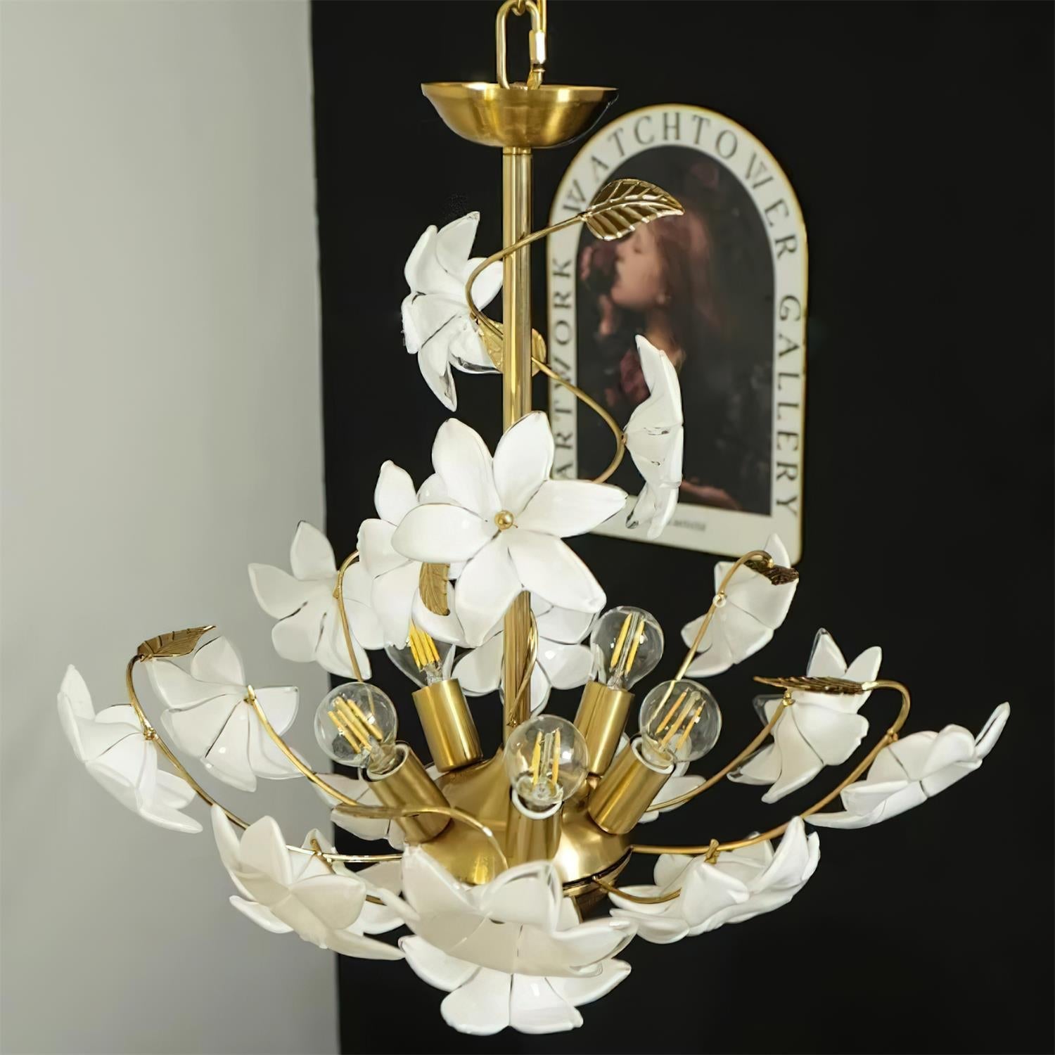 Sakura Romantic Glass Garland Chandelier