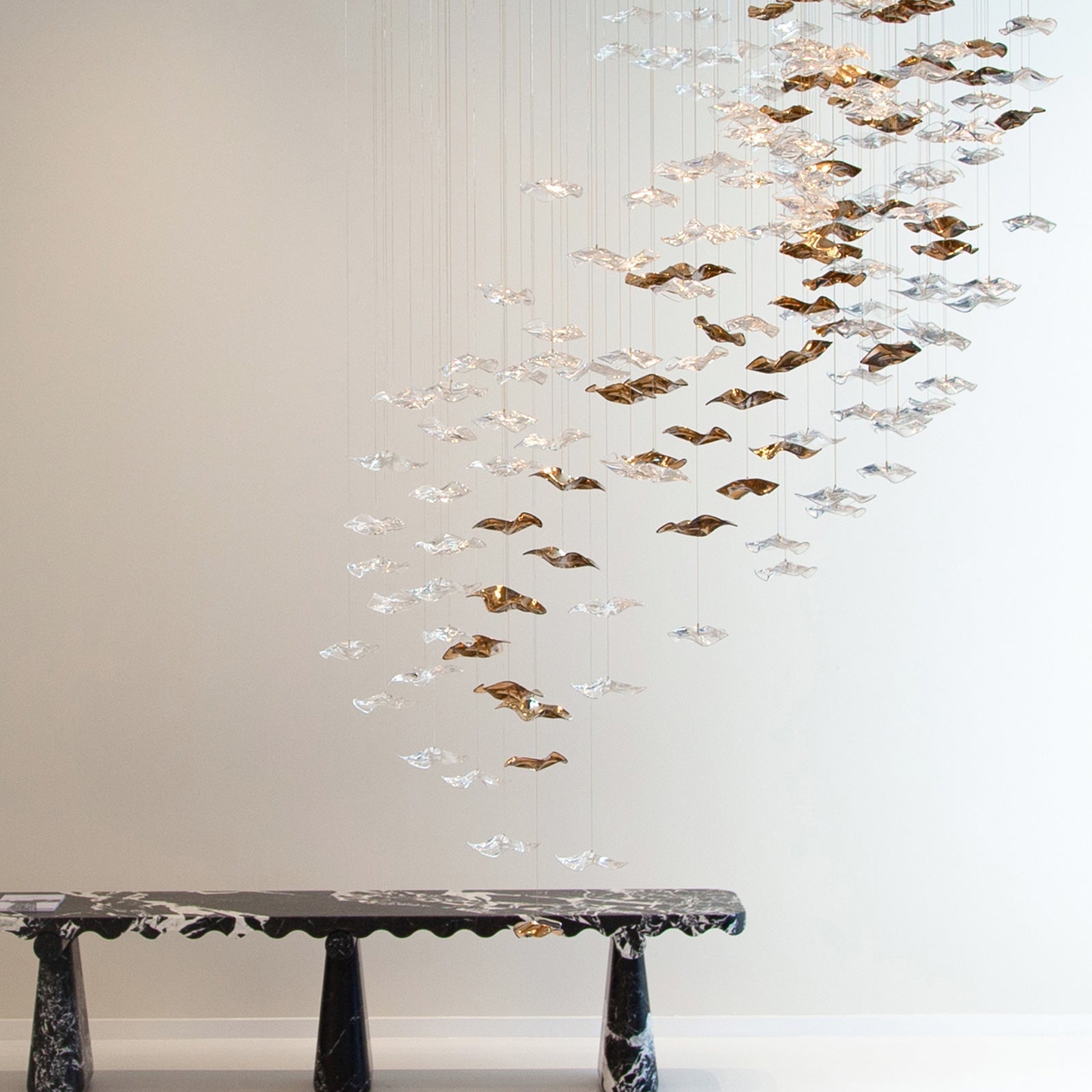 Nephele Crystal Leaf Chandelier - Blowlighting