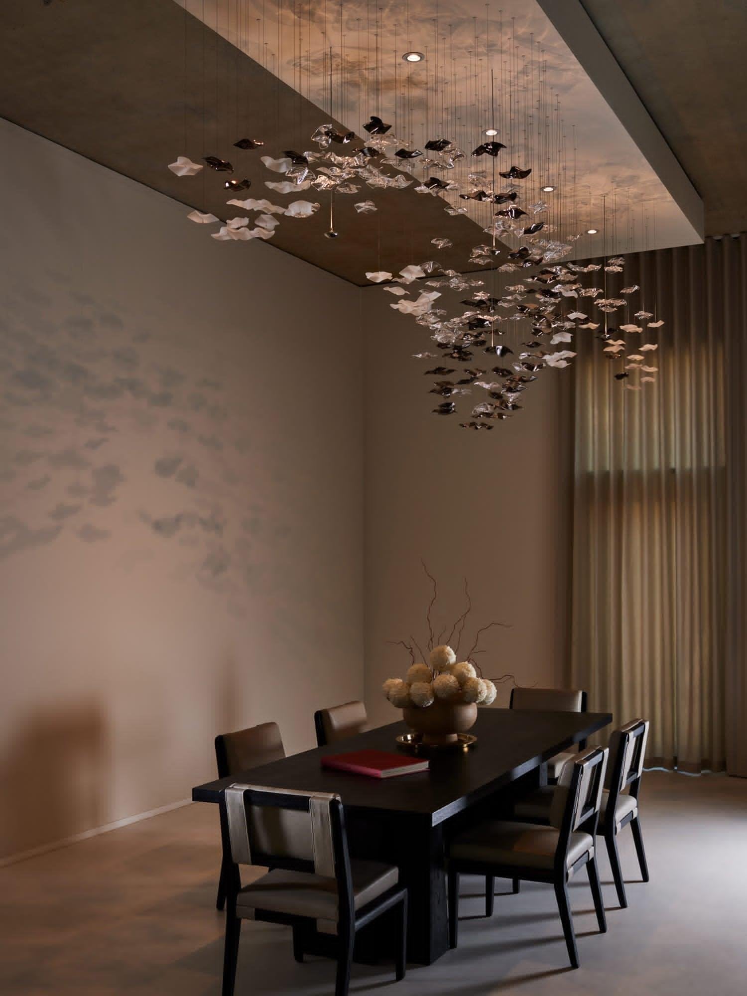 Nephele Crystal Leaf Chandelier - Blowlighting