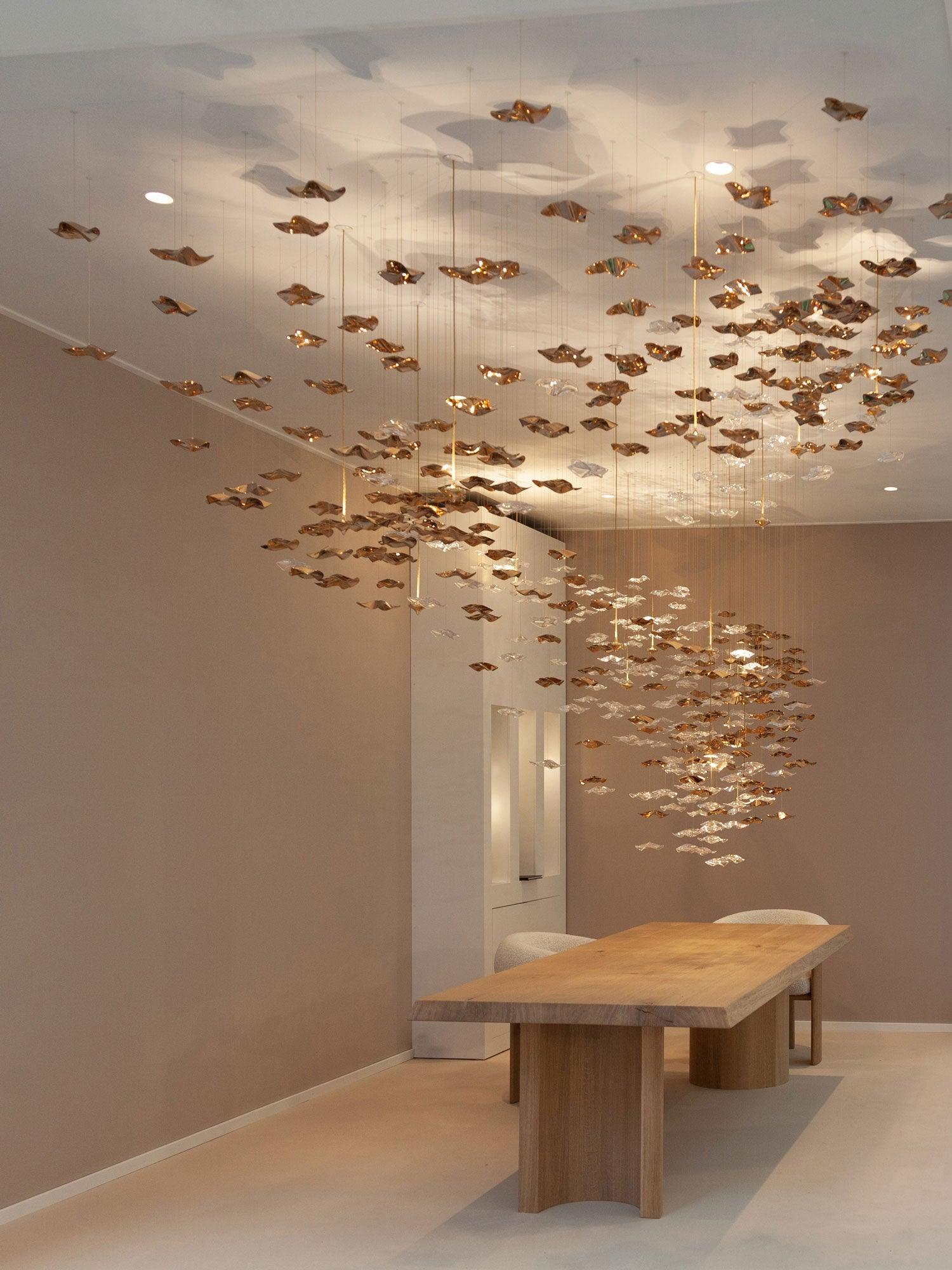 Nephele Crystal Leaf Chandelier - Blowlighting