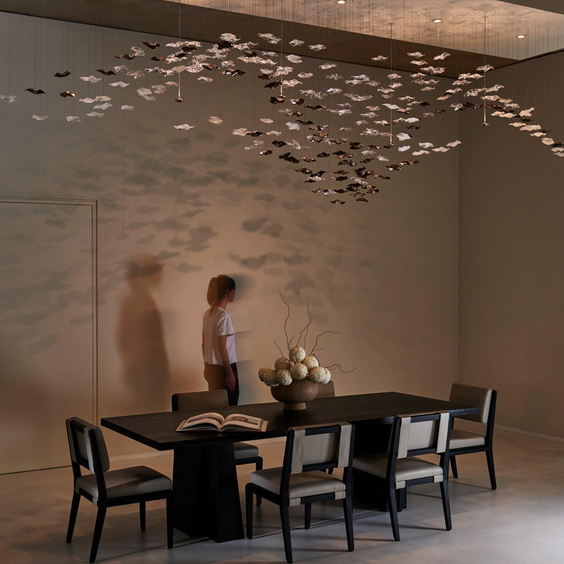 Nephele Crystal Leaf Chandelier - Blowlighting