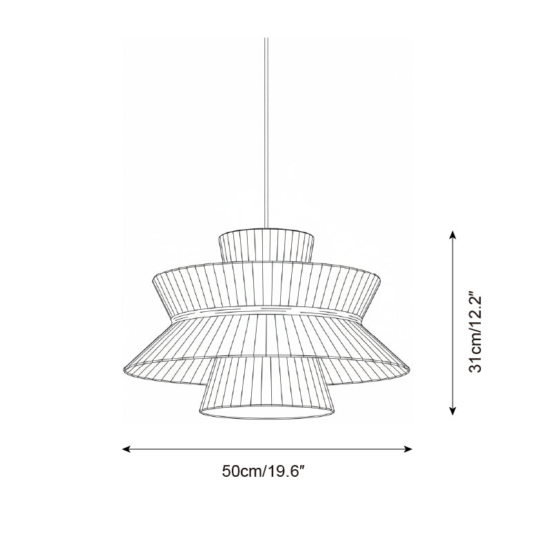Satori Tiered Jute Cloth Pendant Lamp