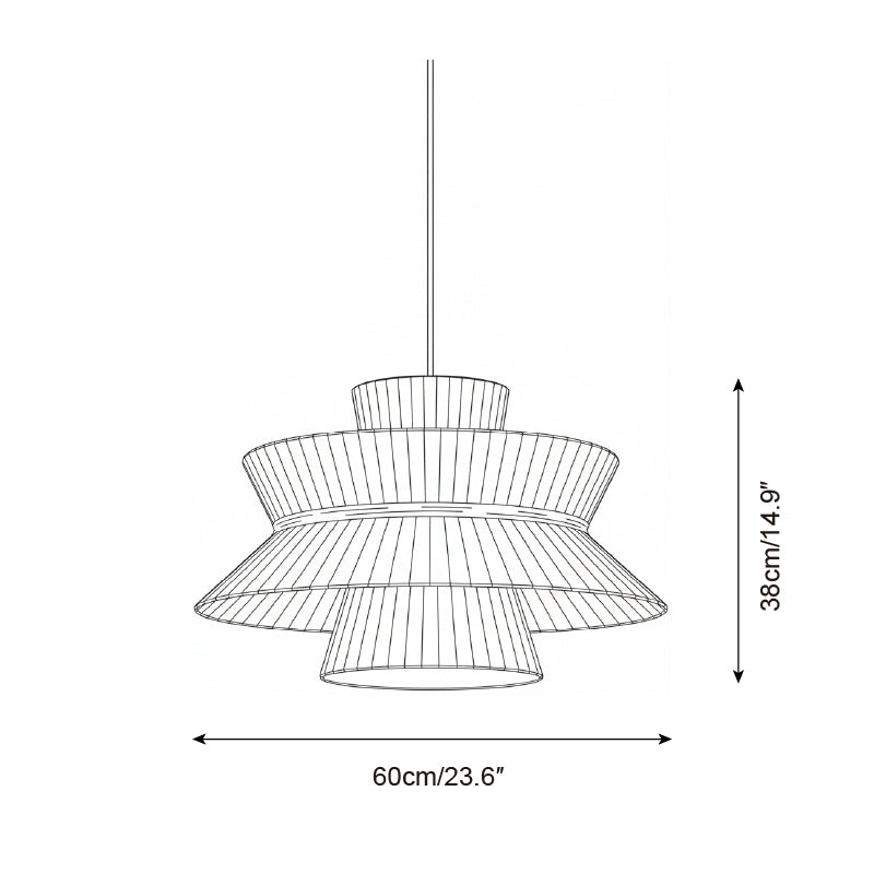 Satori Tiered Jute Cloth Pendant Lamp