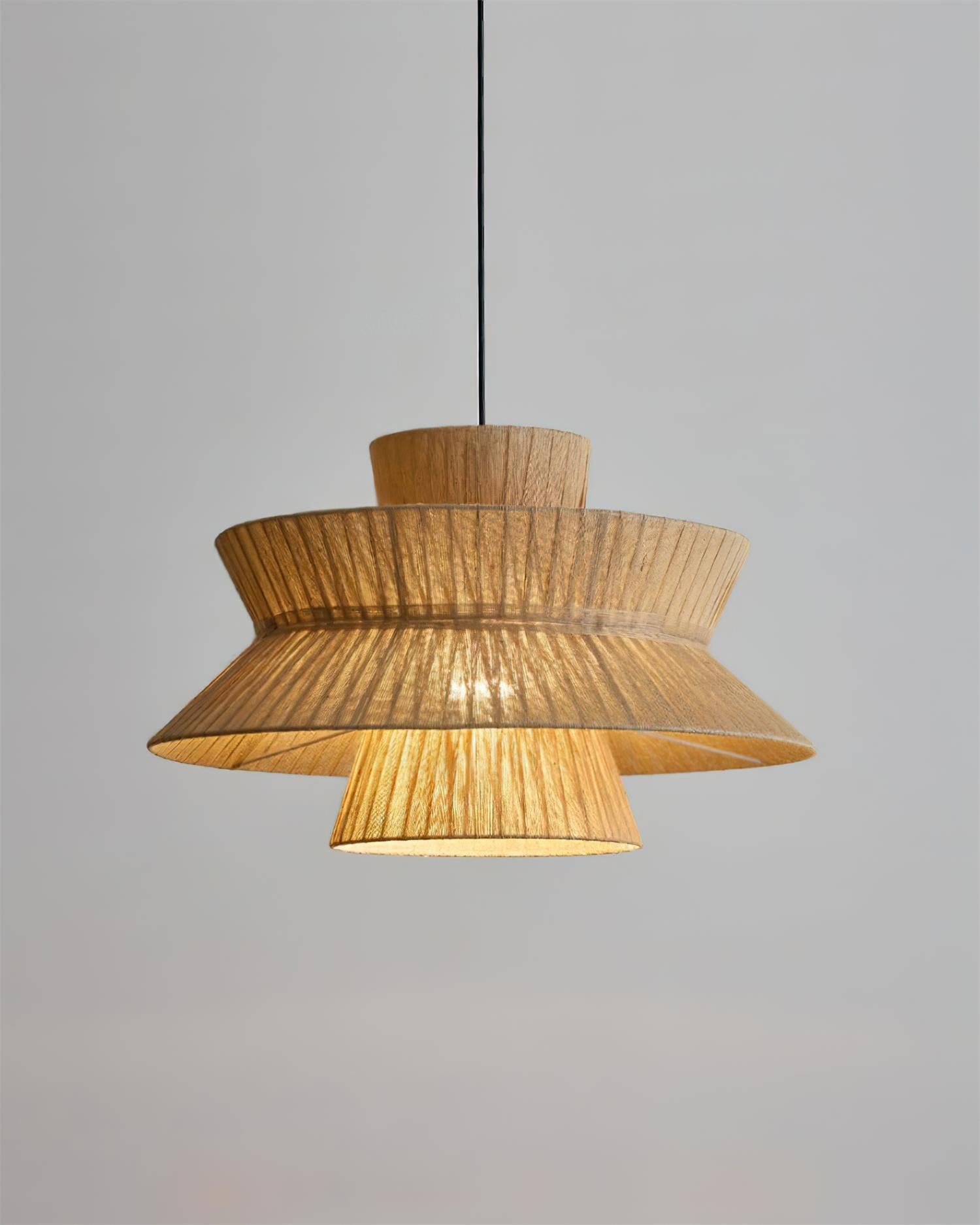 Satori Tiered Jute Cloth Pendant Lamp