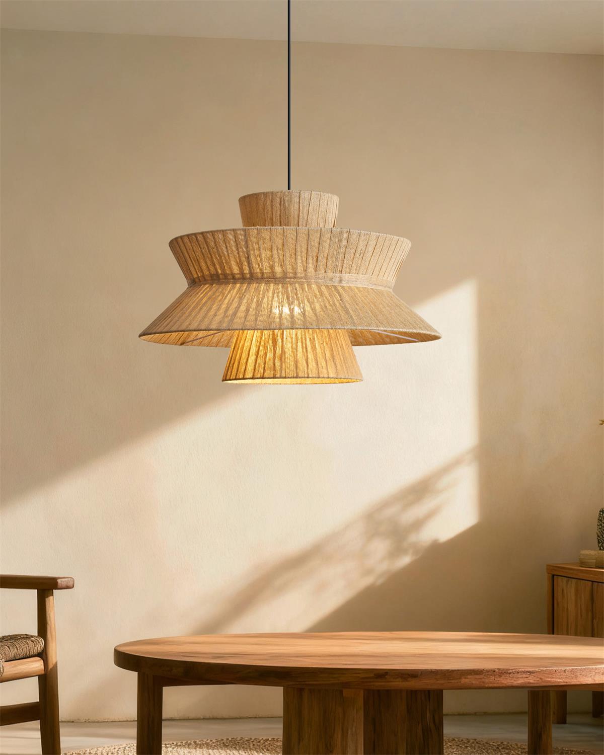 Satori Tiered Jute Cloth Pendant Lamp