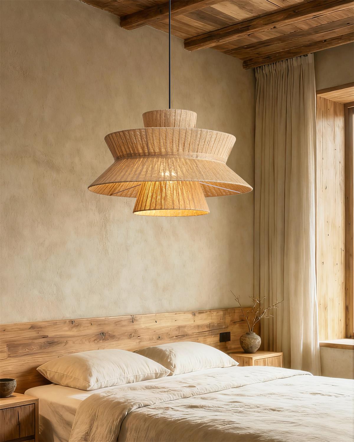 Satori Tiered Jute Cloth Pendant Lamp