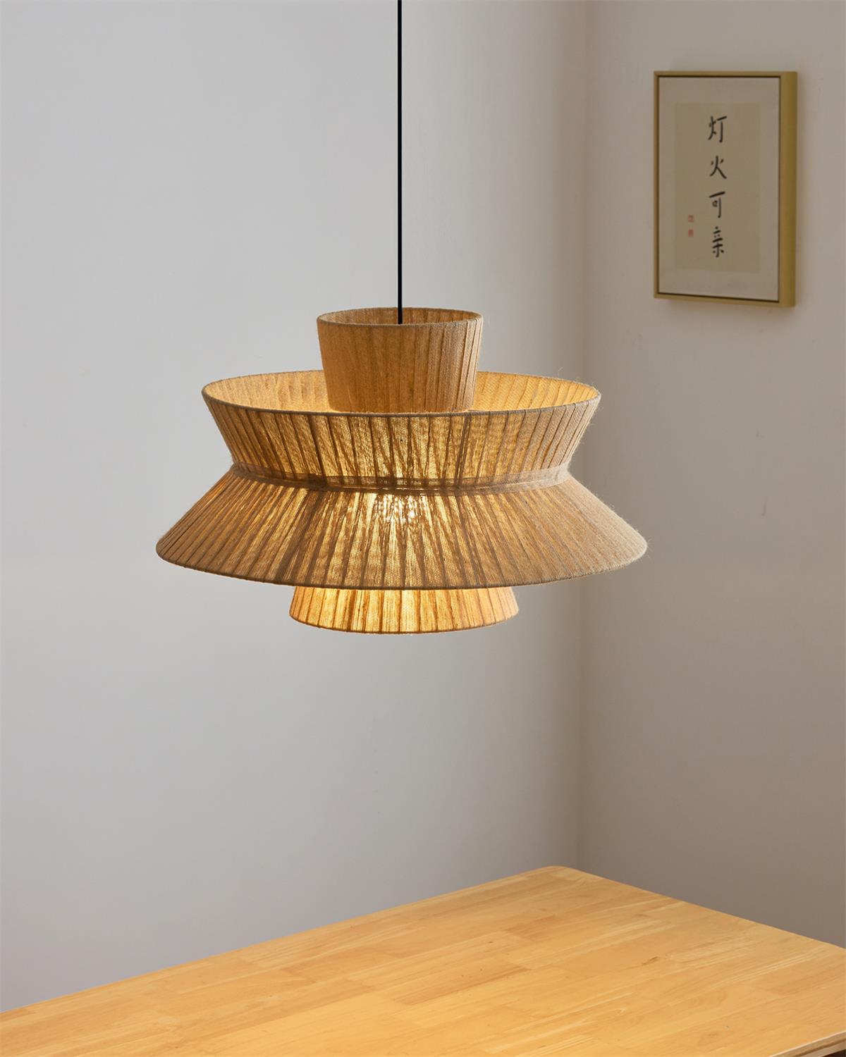 Satori Tiered Jute Cloth Pendant Lamp