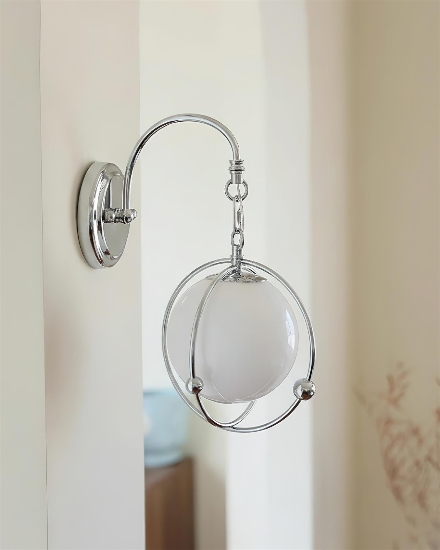 Saturn Modern Glass Hoop Wall Light