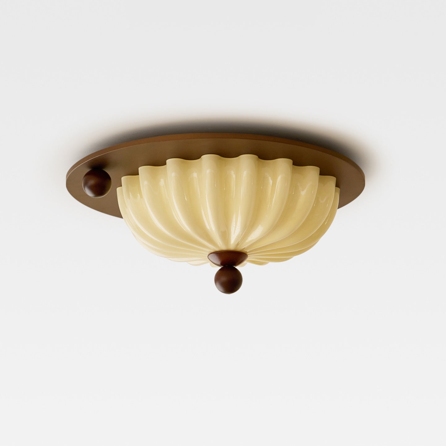 Scallop Modern Glass Crest Ceiling Light