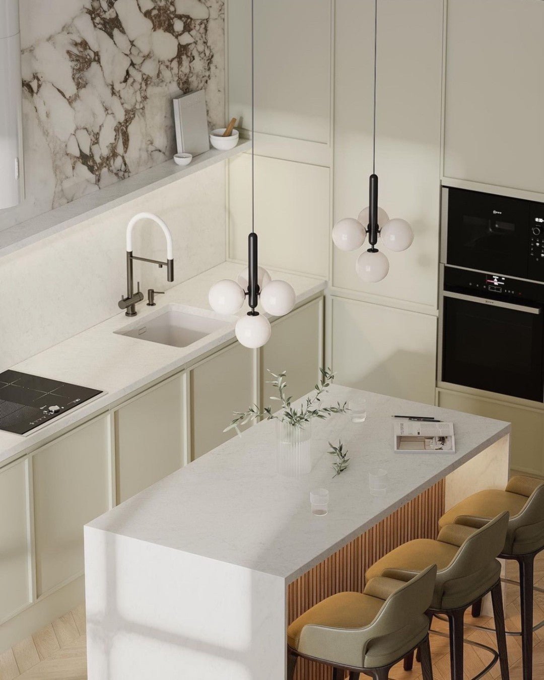 Scandiluxe Brass Pendant Swag Light - Blowlighting