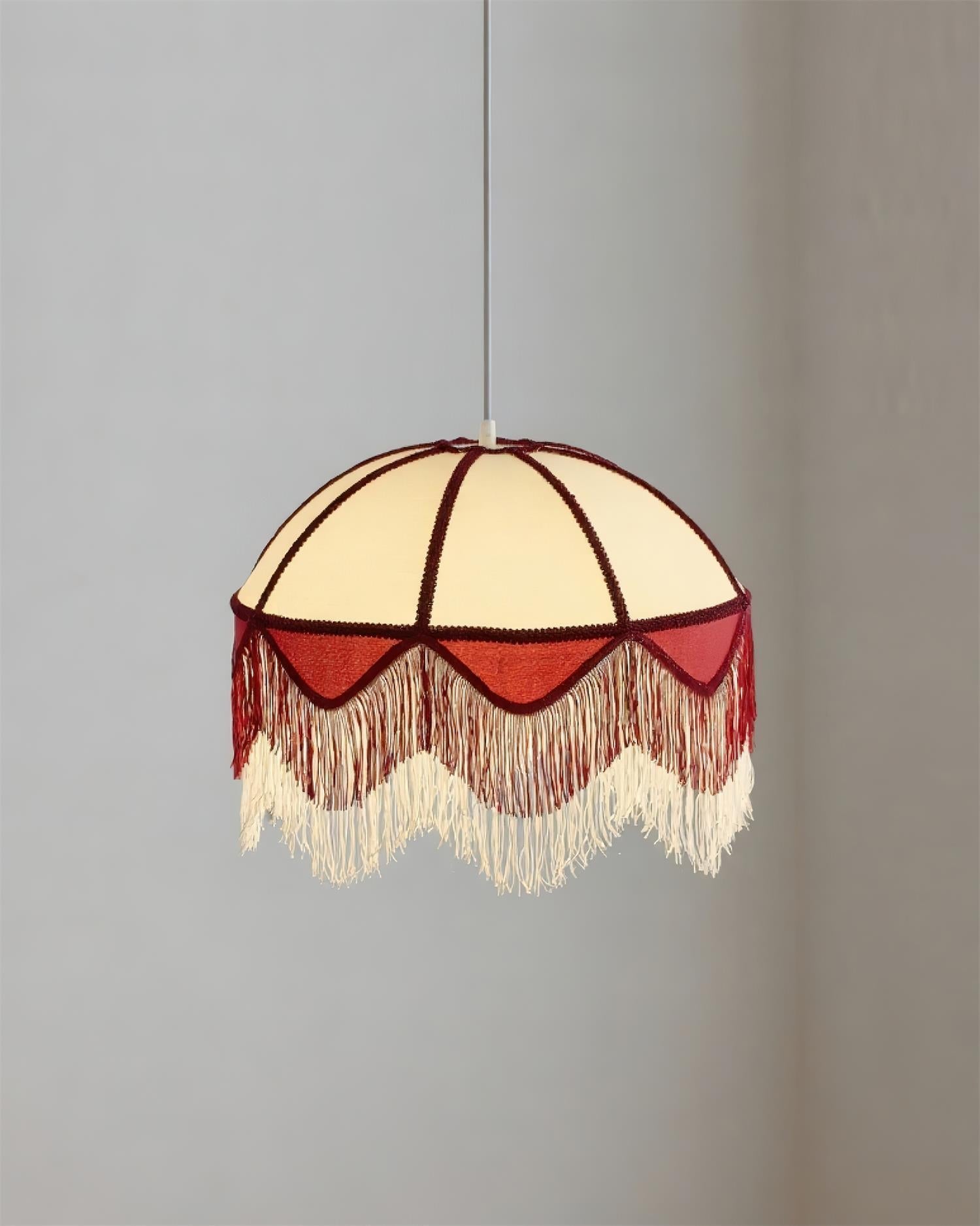 Egni Scarlet Fringe Fabric Pendant Lamp
