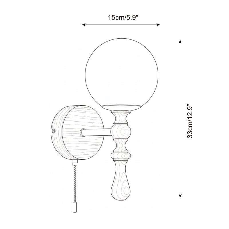 Scepter Minimalist Wood Glow Wall Light