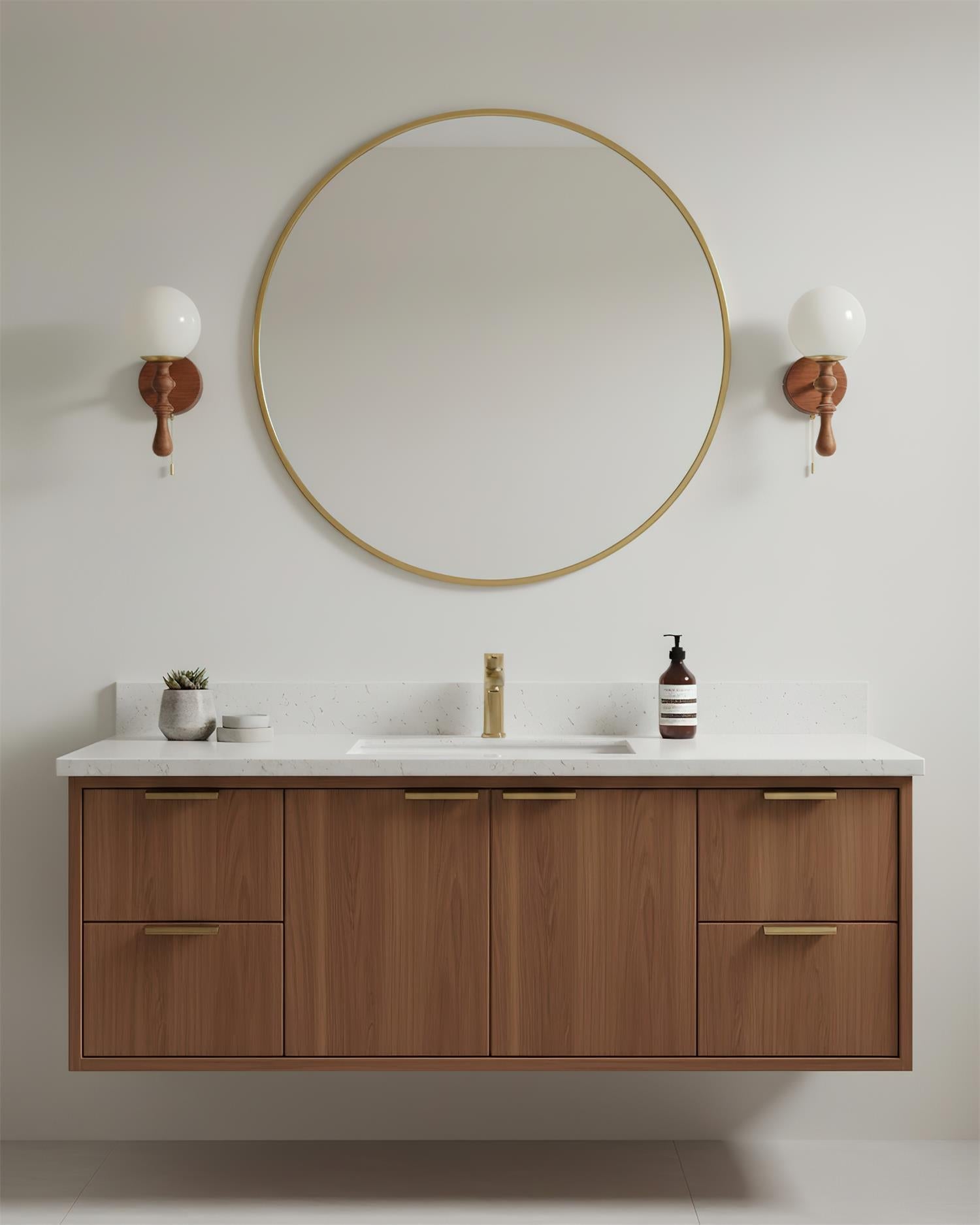 Scepter Minimalist Wood Glow Wall Light