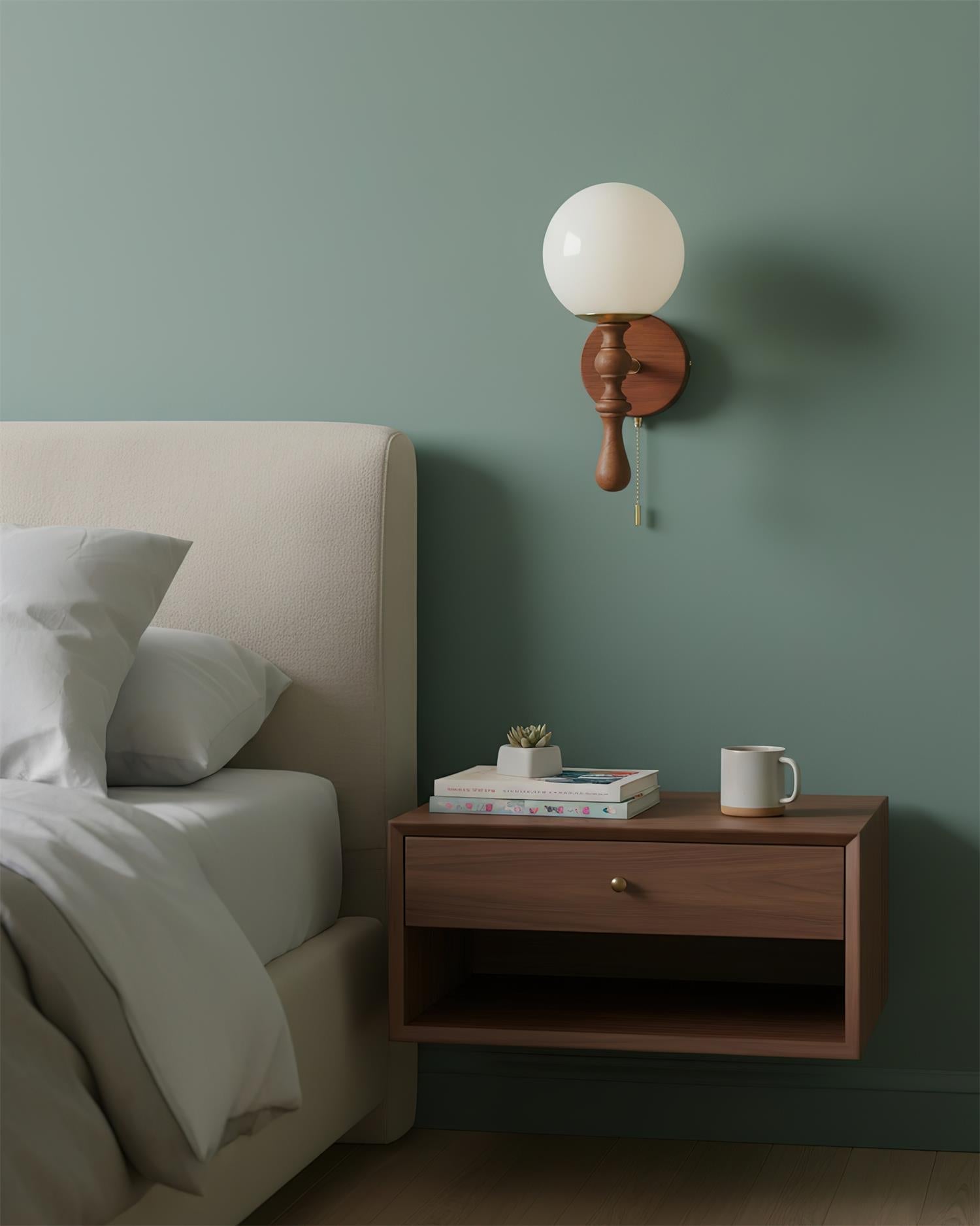 Scepter Minimalist Wood Glow Wall Light