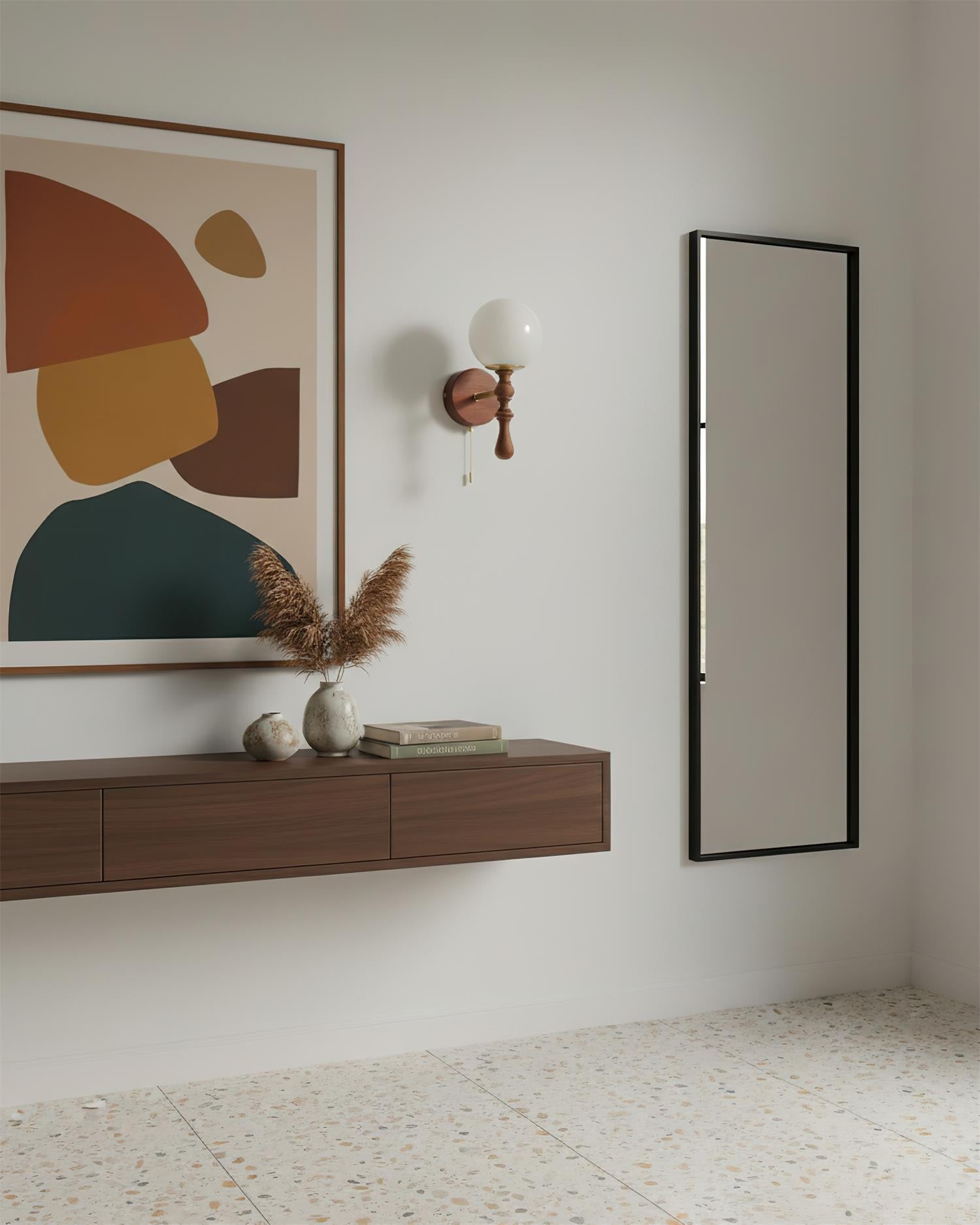 Scepter Minimalist Wood Glow Wall Light