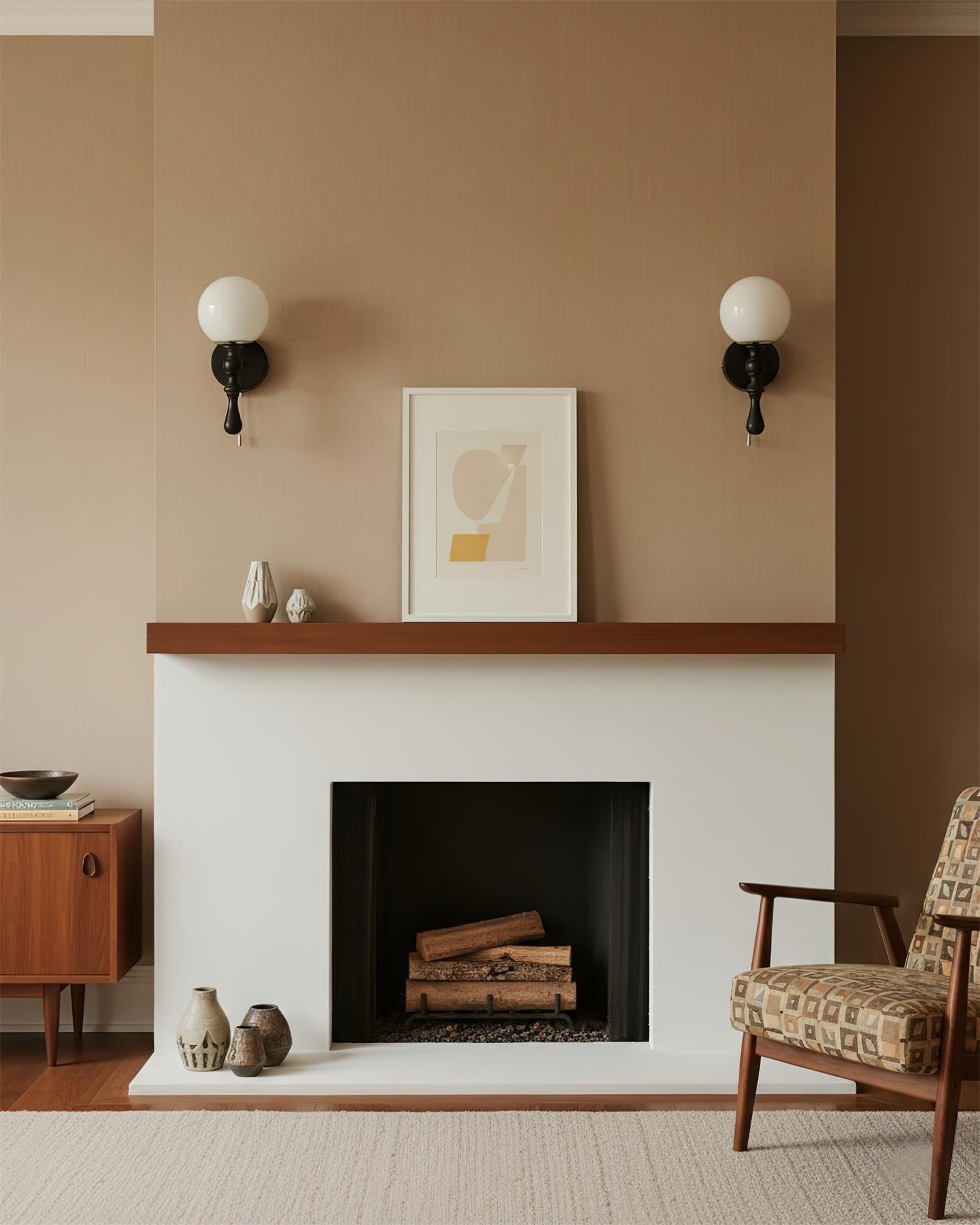 Scepter Minimalist Wood Glow Wall Light