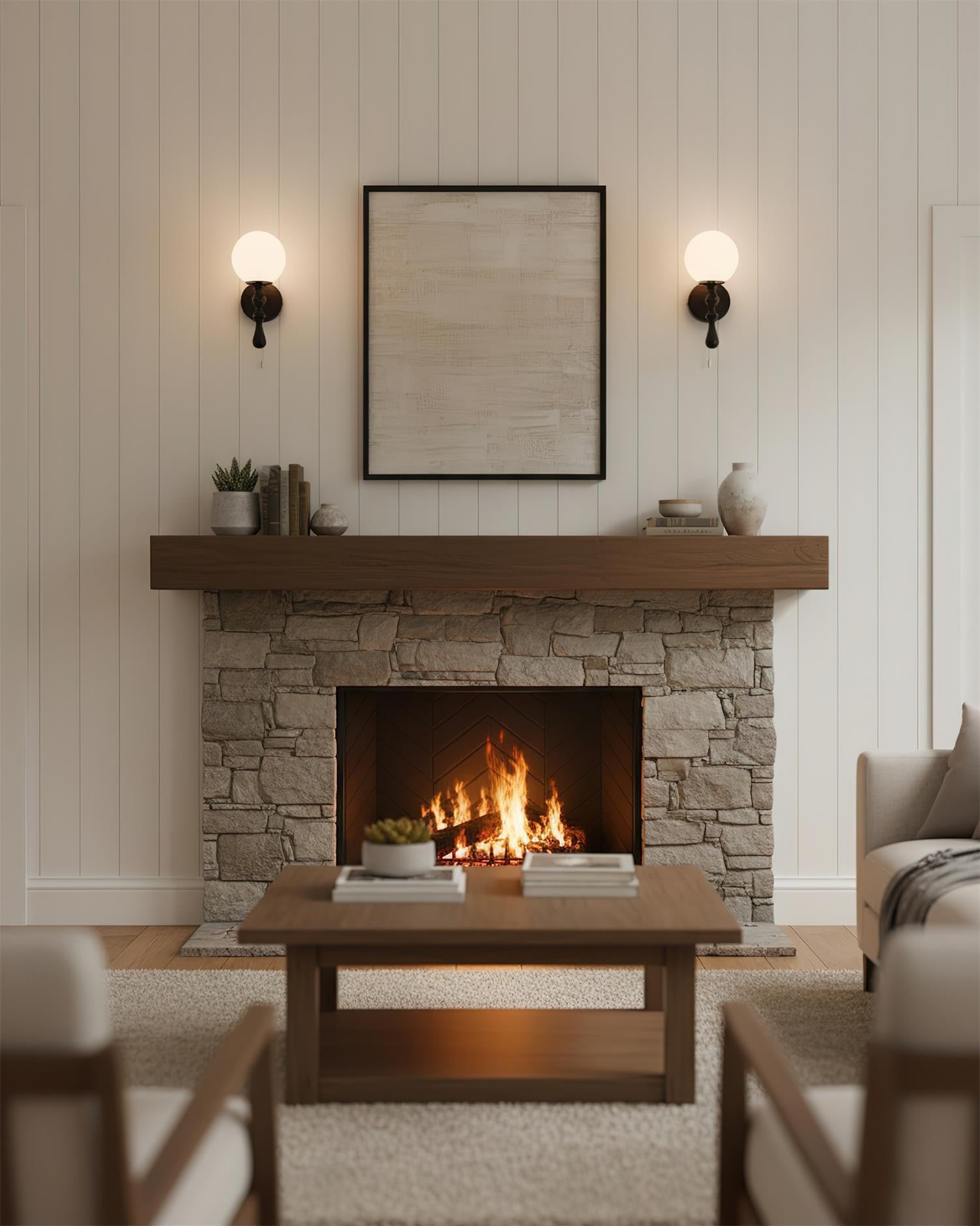 Scepter Minimalist Wood Glow Wall Light