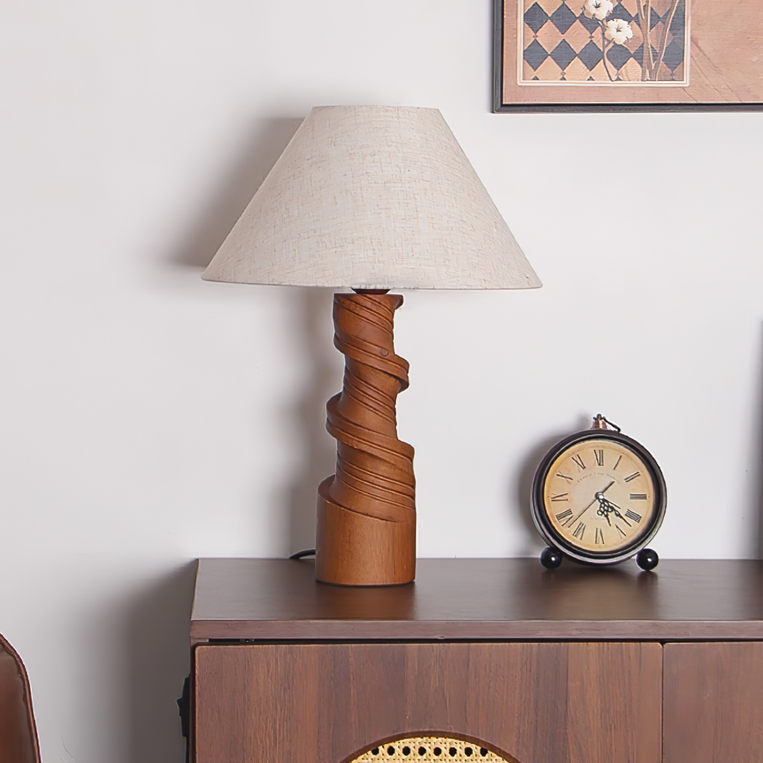 Scrollroot Bohemian Wood Table Light