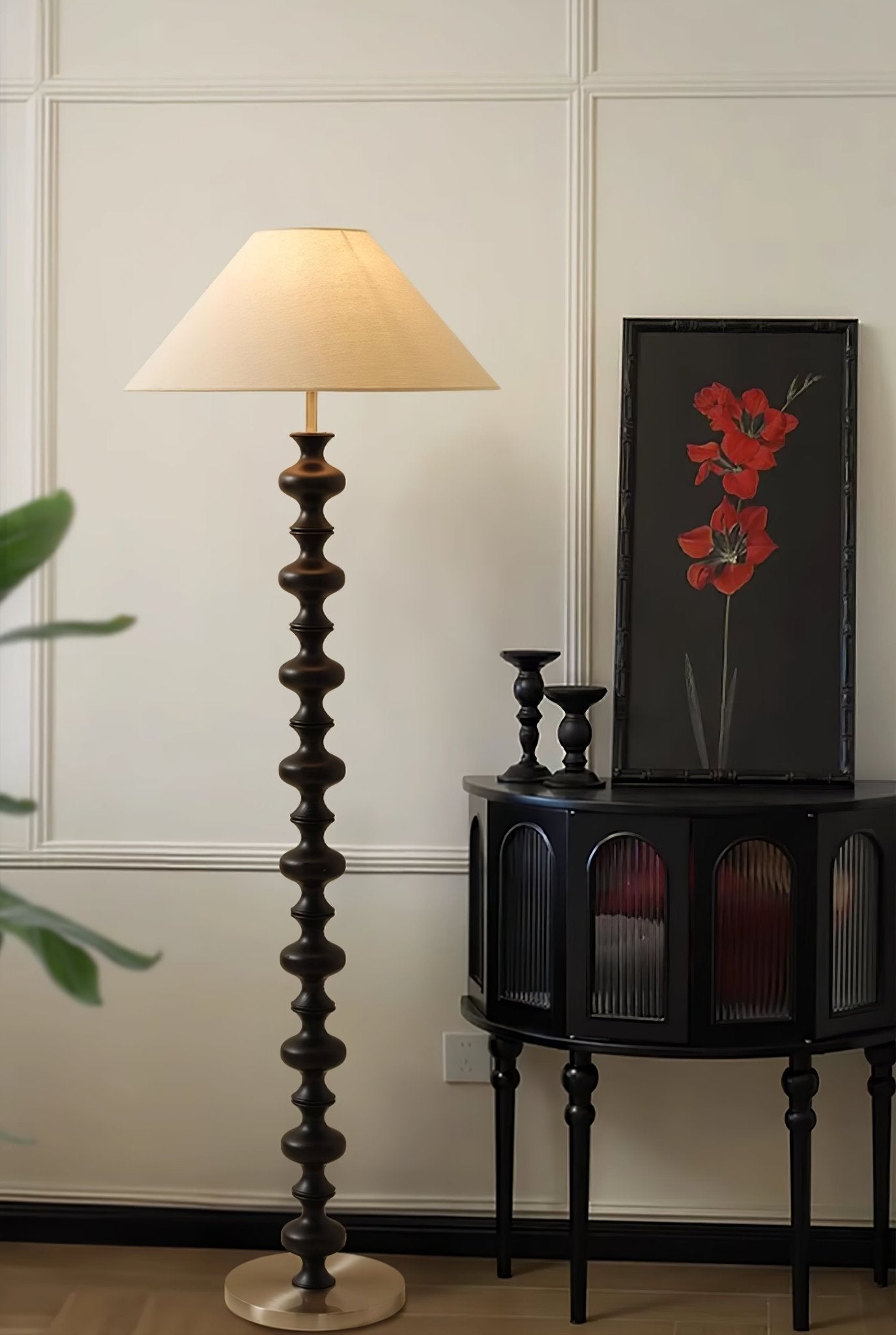 Sculpted Rhythm Wood Floor Lamp - Blowlighting