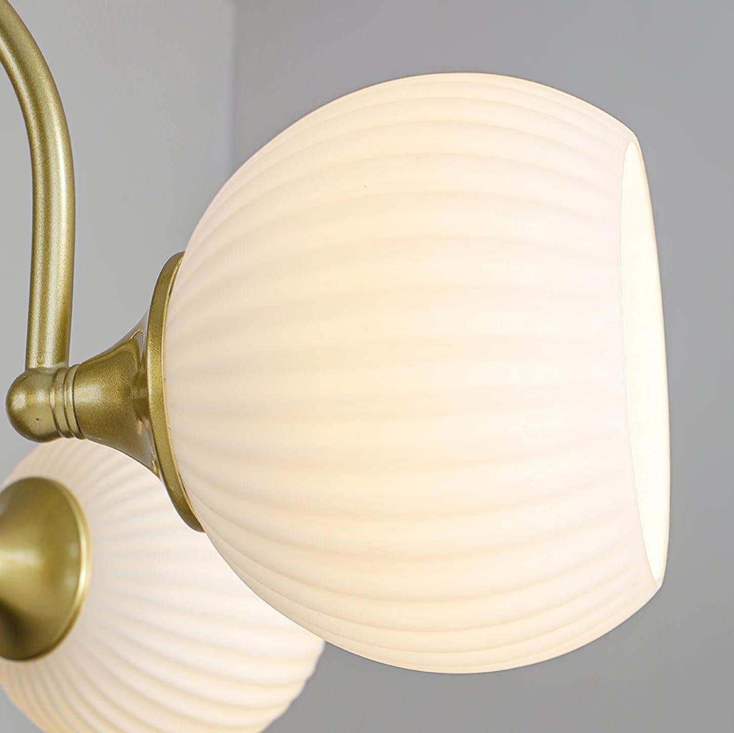 Sculptural Glass Ribbed Chandelier - Blowlighting