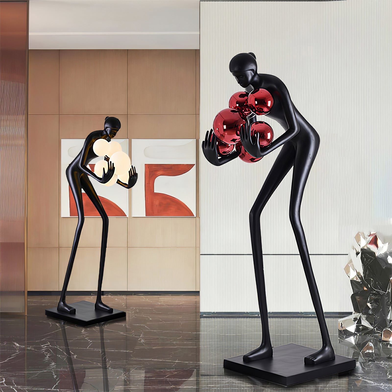 Cradle Sculptural Metal Floor Lamp - Blowlighting