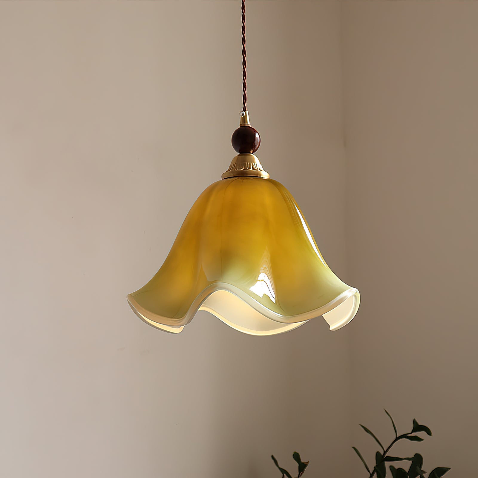 Selene Floral Glass Pendant Light