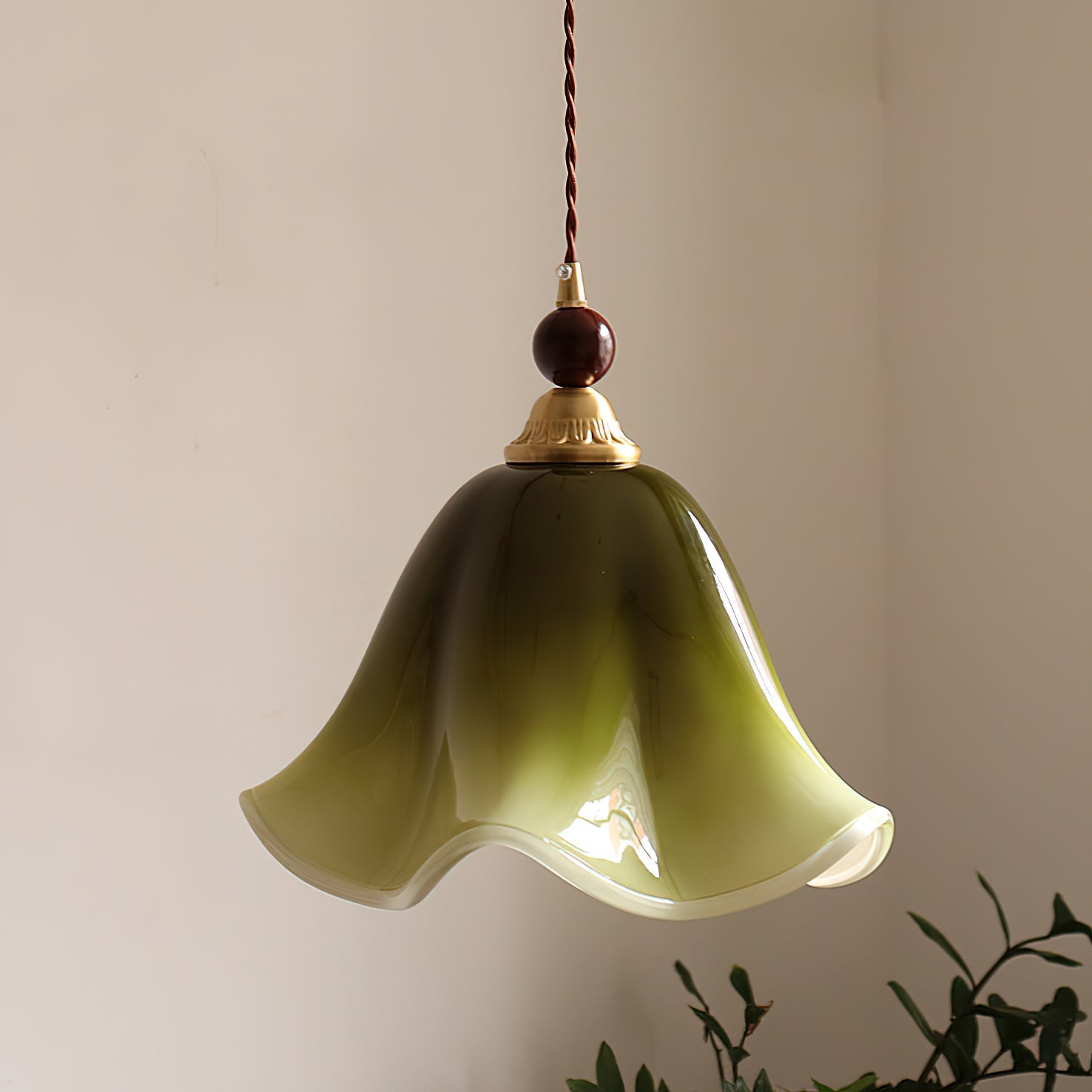 Selene Floral Glass Pendant Light