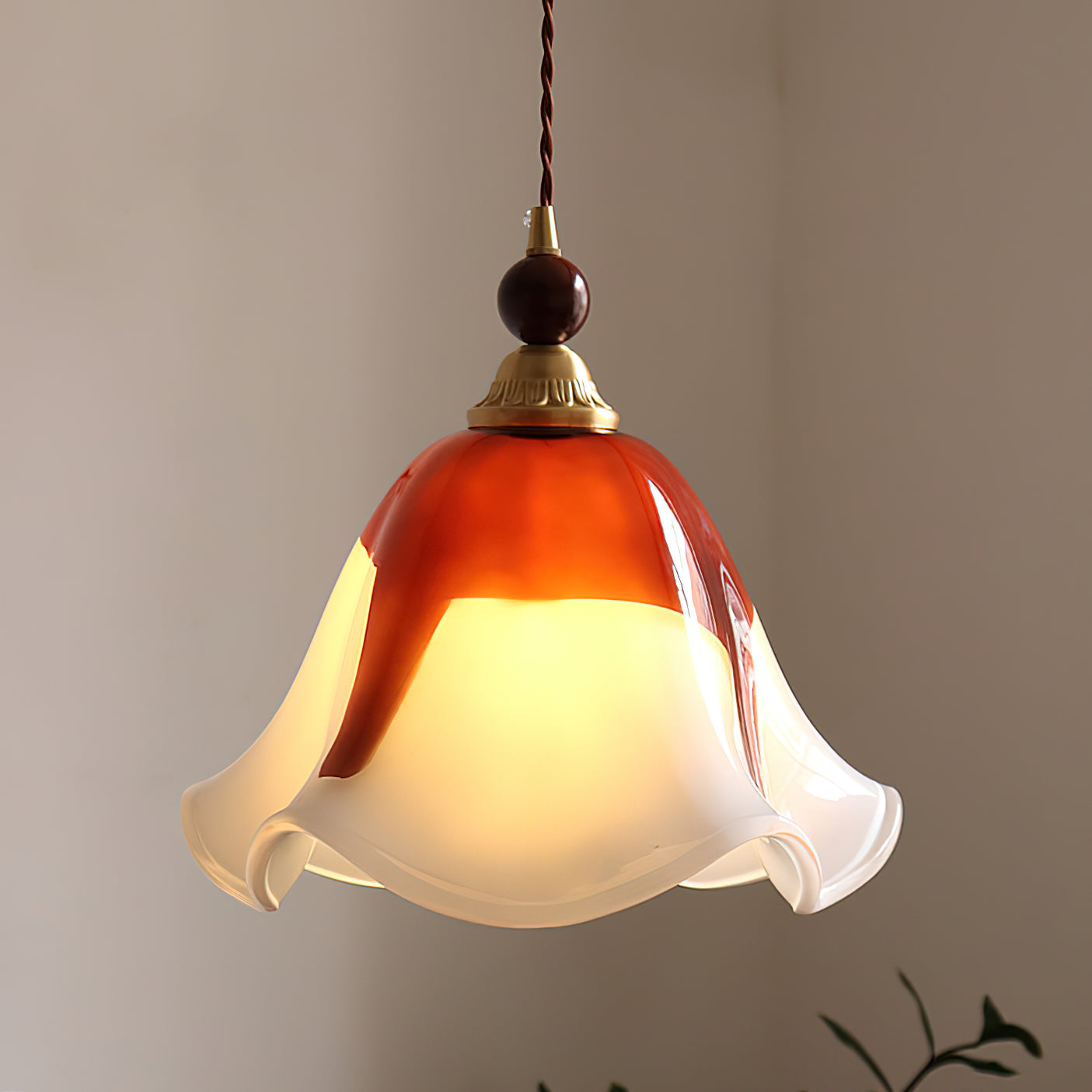 Selene Floral Glass Pendant Light