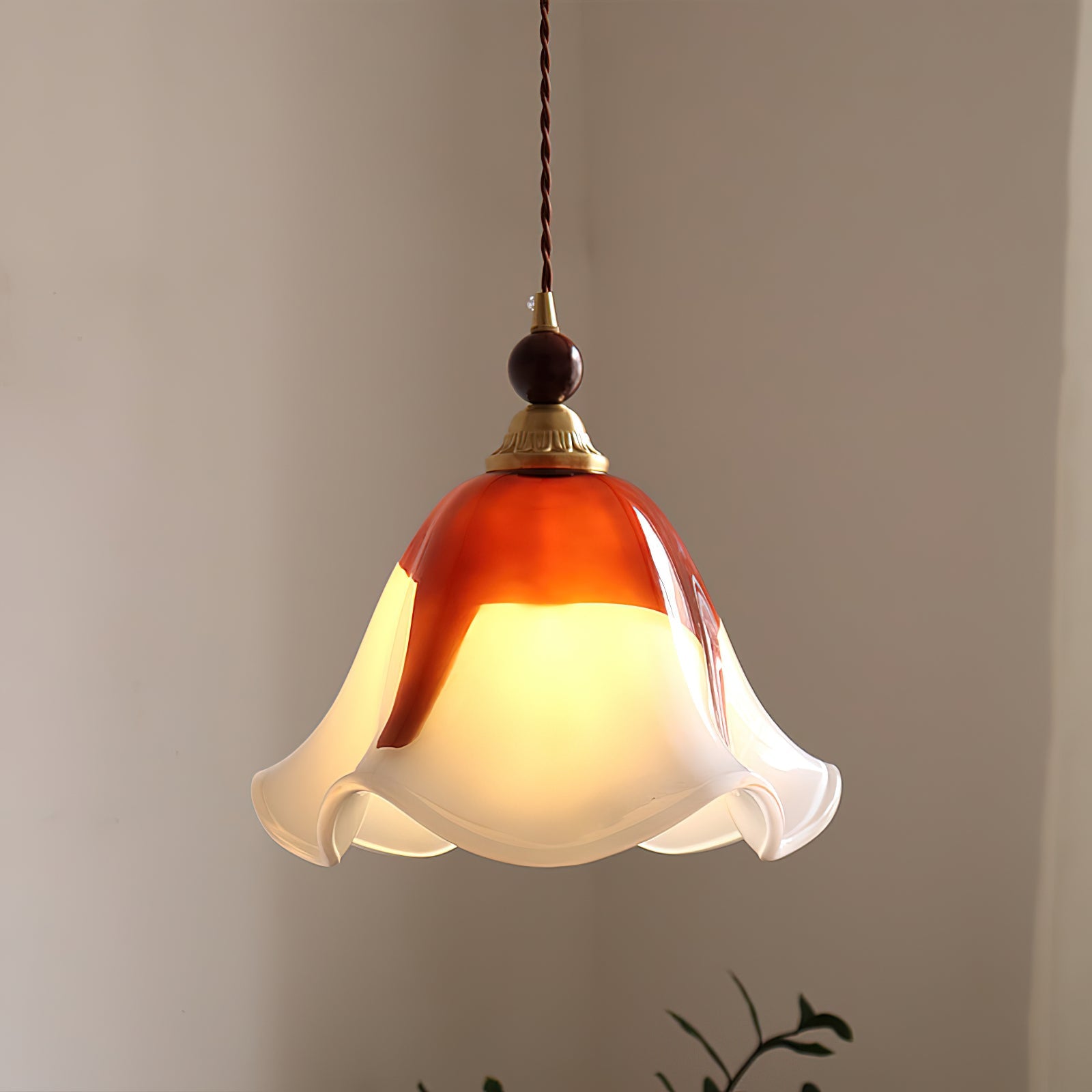 Selene Floral Glass Pendant Light
