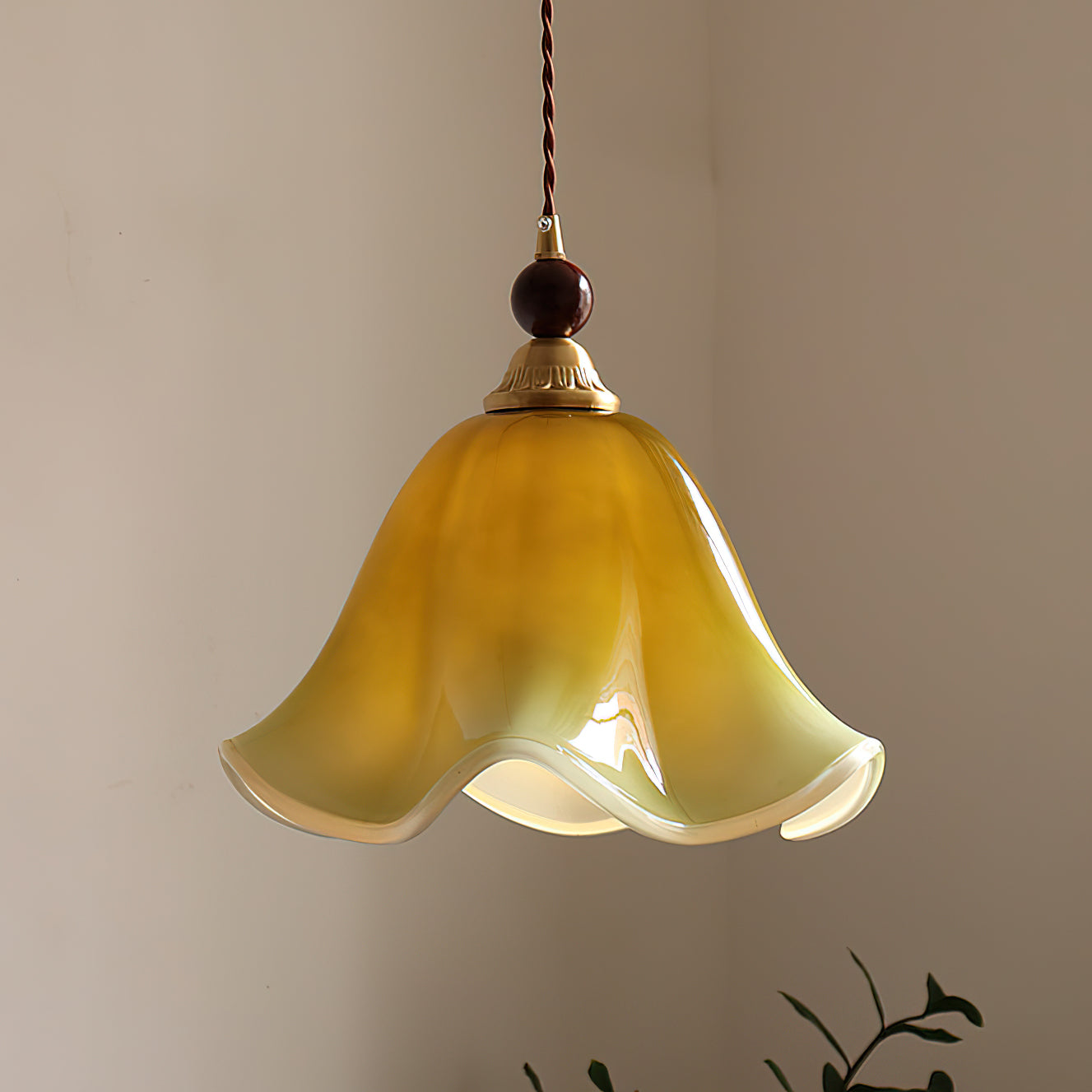 Selene Floral Glass Pendant Light