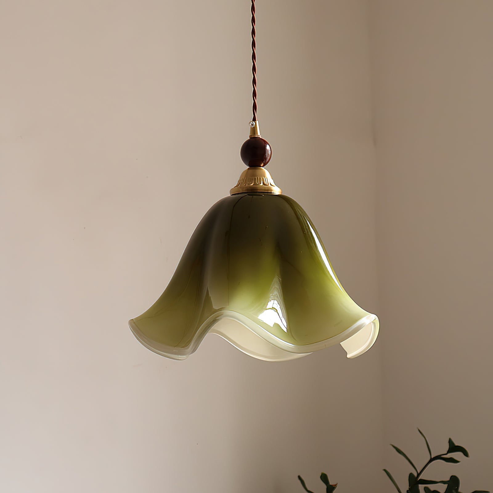 Selene Floral Glass Pendant Light