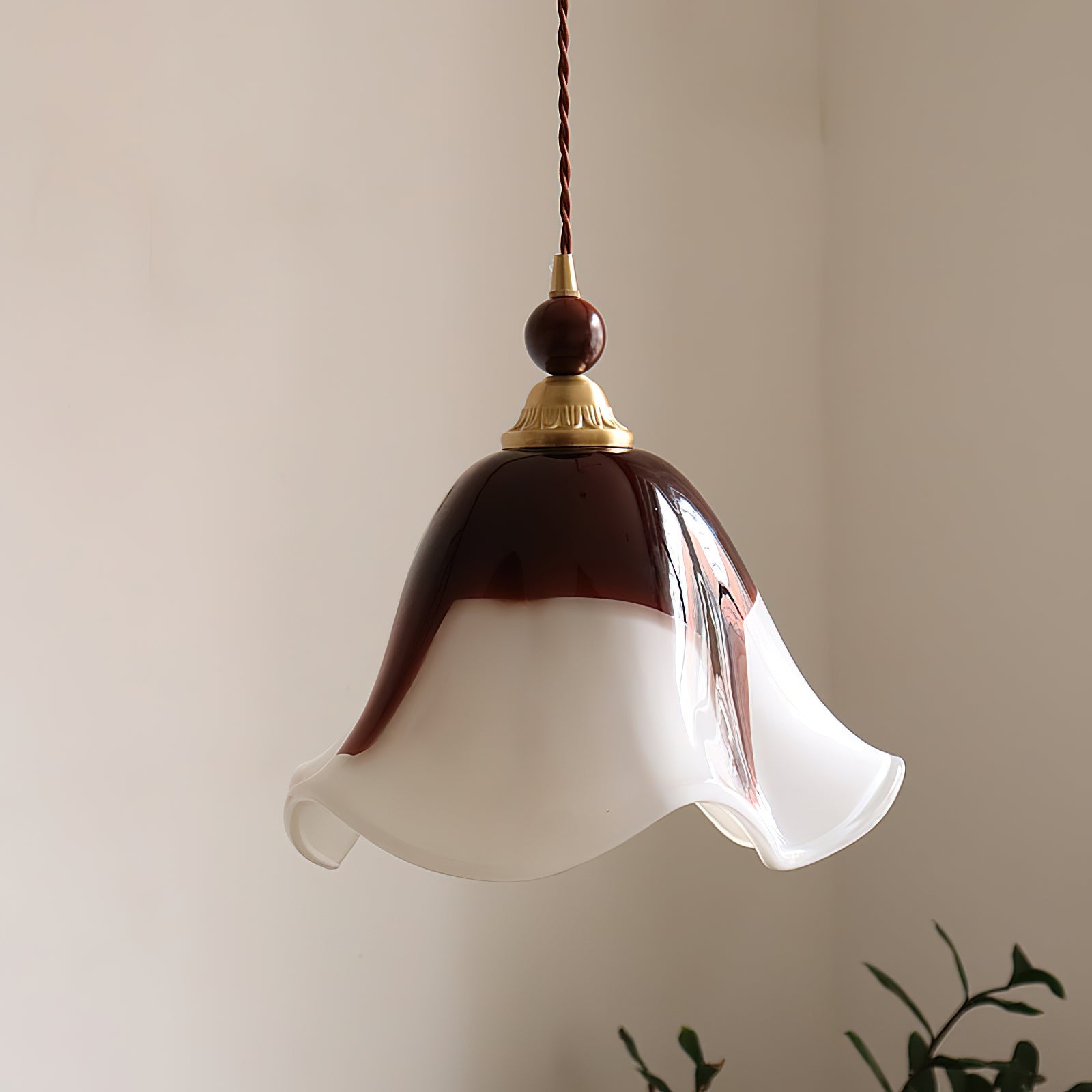 Selene Floral Glass Pendant Light