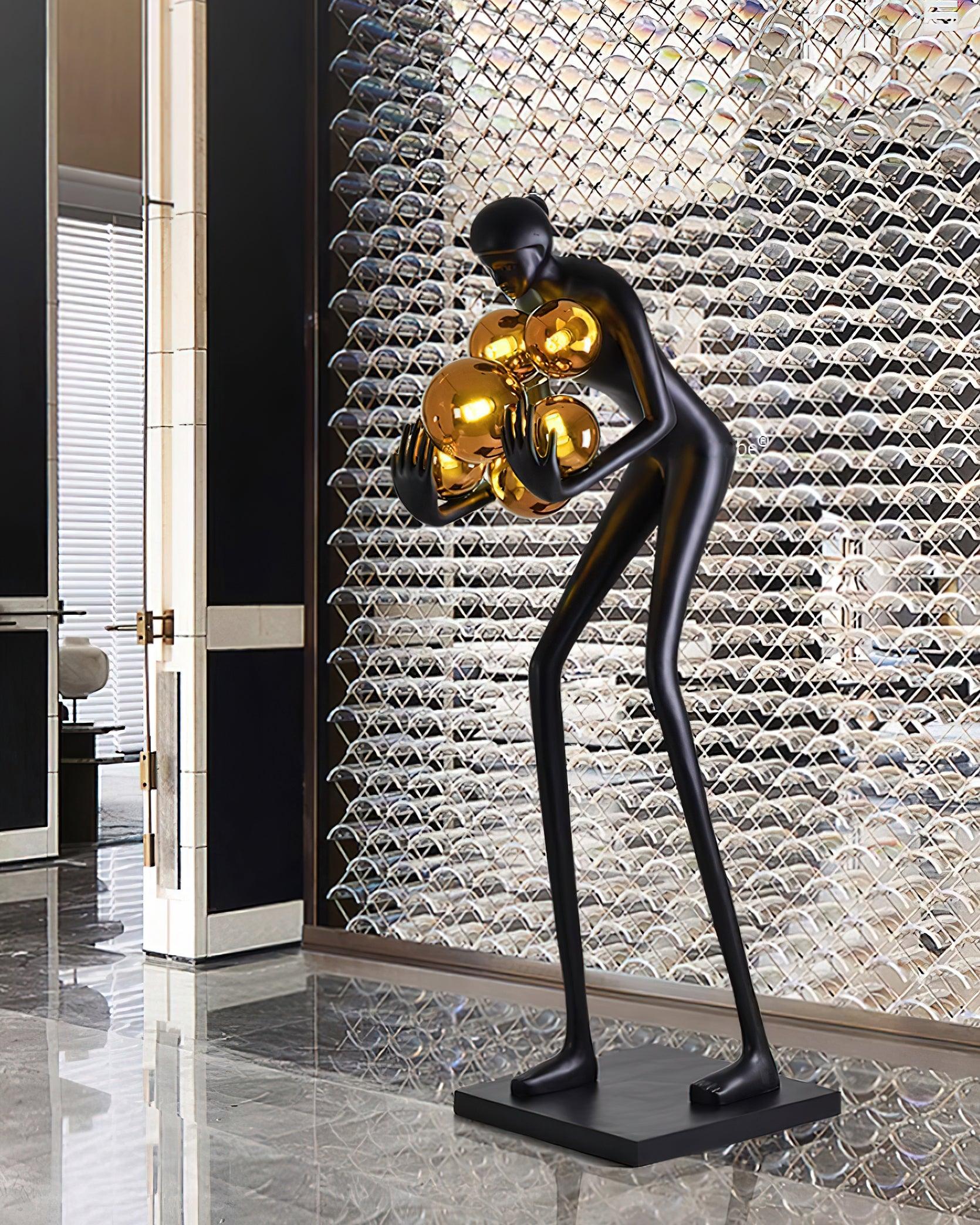 Cradle Sculptural Metal Floor Lamp - Blowlighting