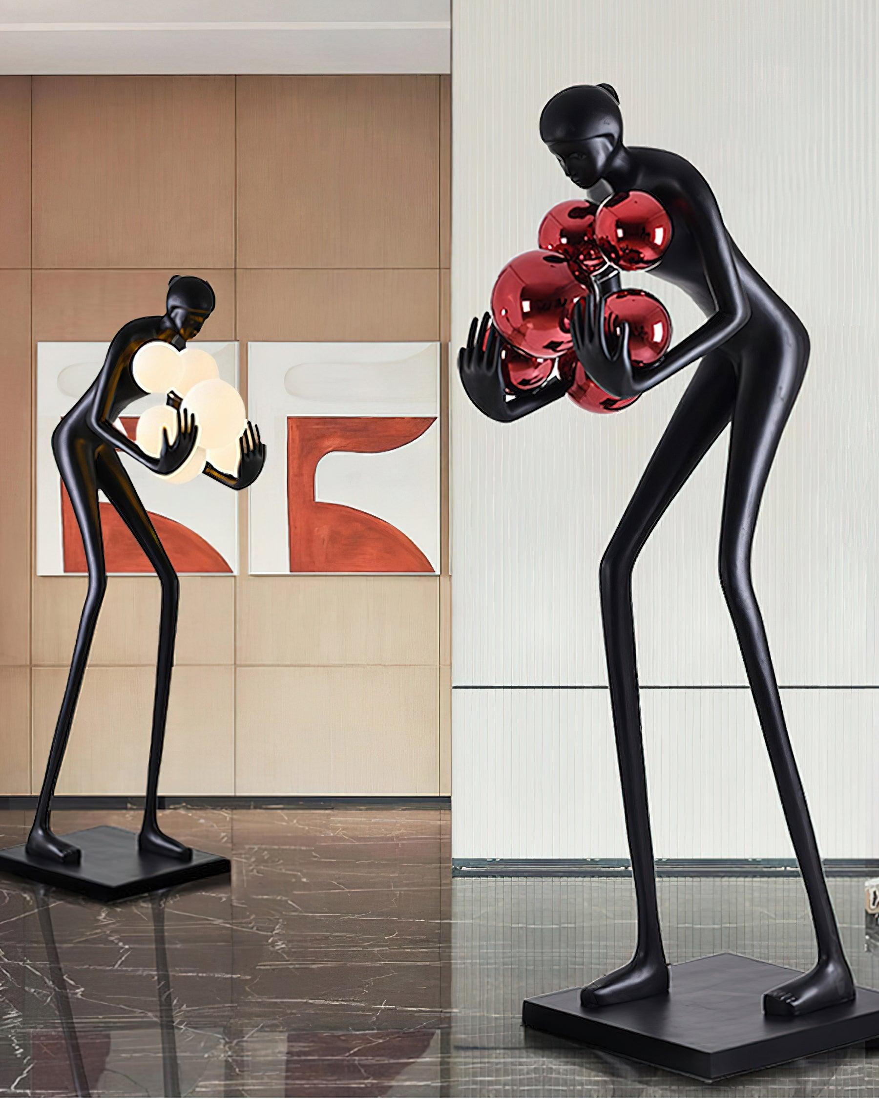 Cradle Sculptural Metal Floor Lamp - Blowlighting