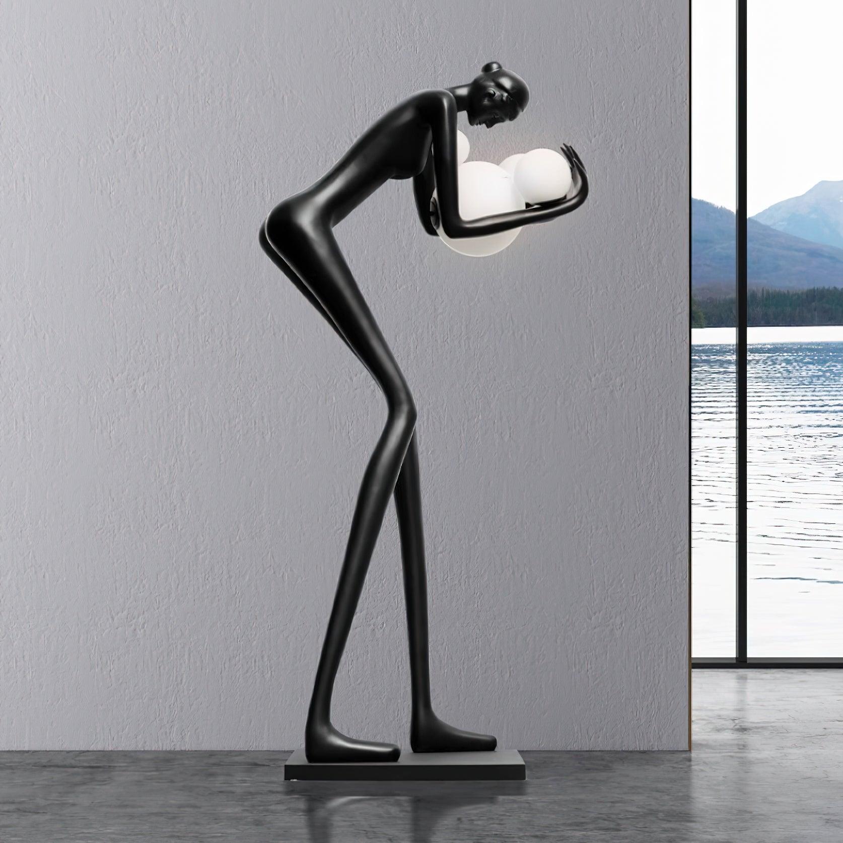 Cradle Sculptural Metal Floor Lamp - Blowlighting