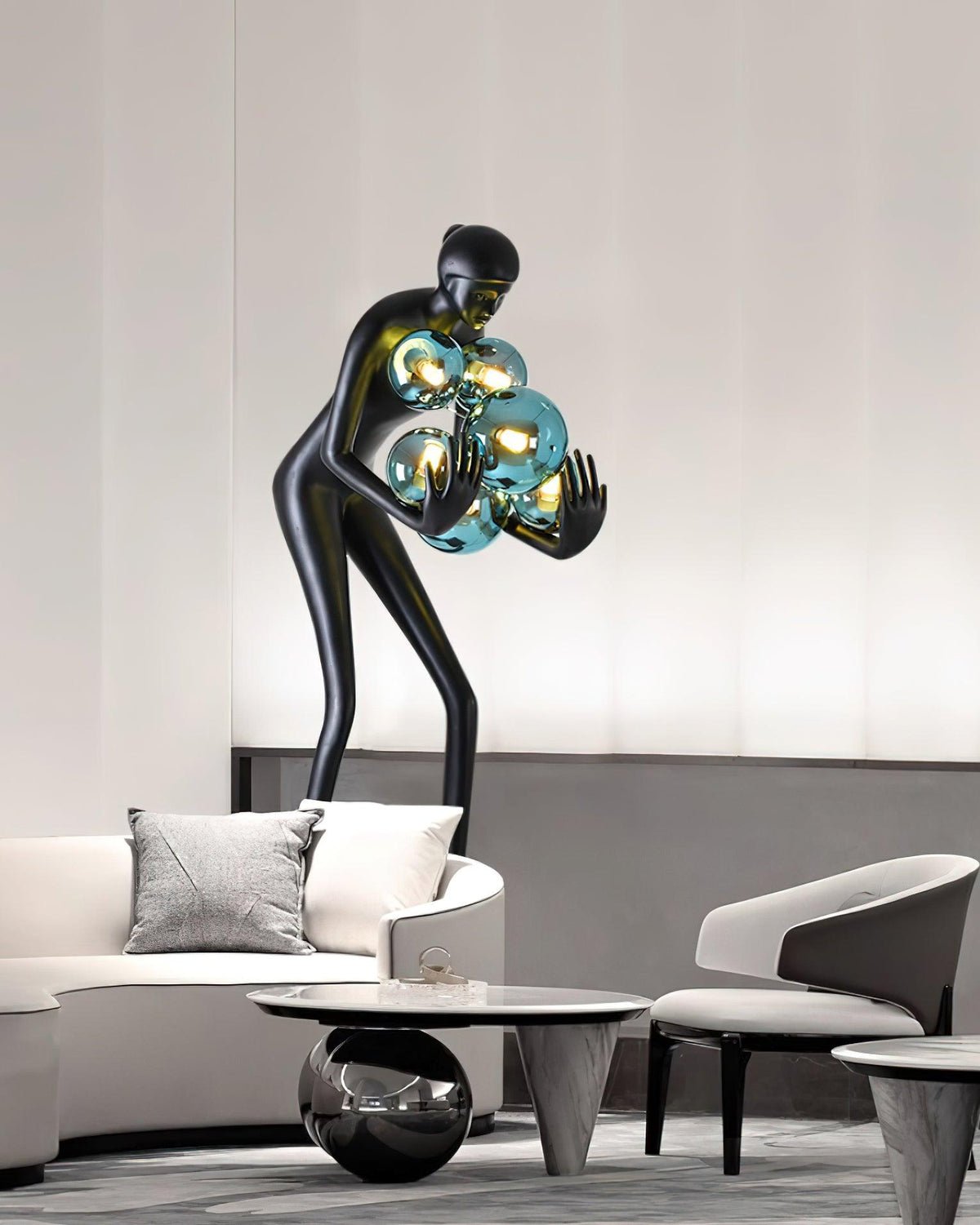 Cradle Sculptural Metal Floor Lamp - Blowlighting