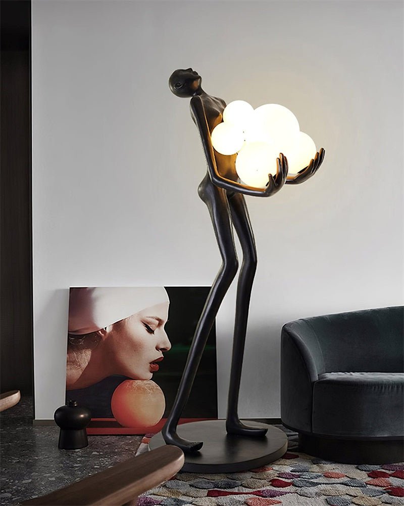 Cradle Sculptural Metal Floor Lamp - Blowlighting