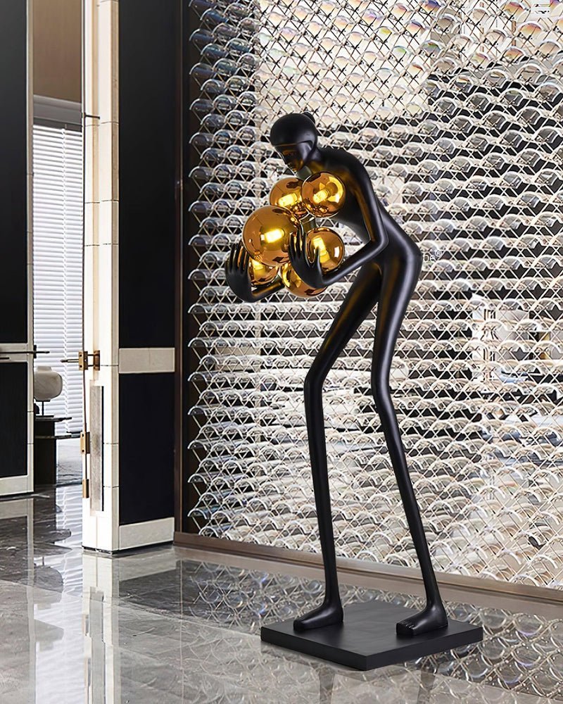 Cradle Sculptural Metal Floor Lamp - Blowlighting