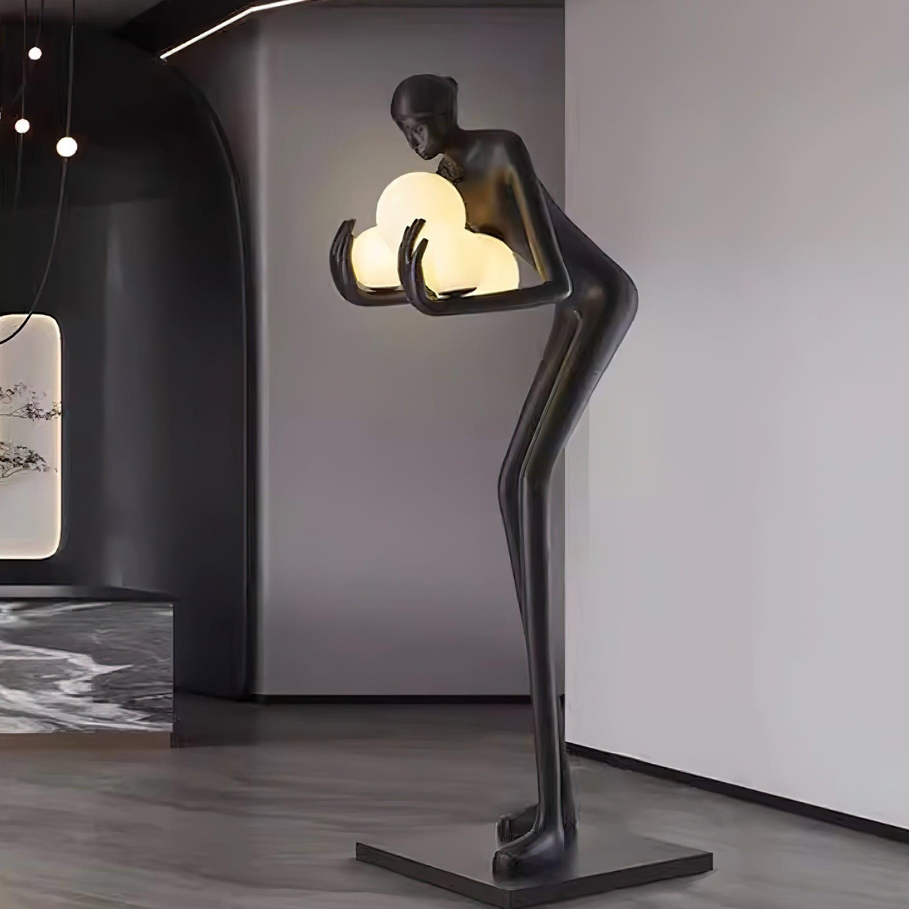 Cradle Sculptural Metal Floor Lamp - Blowlighting