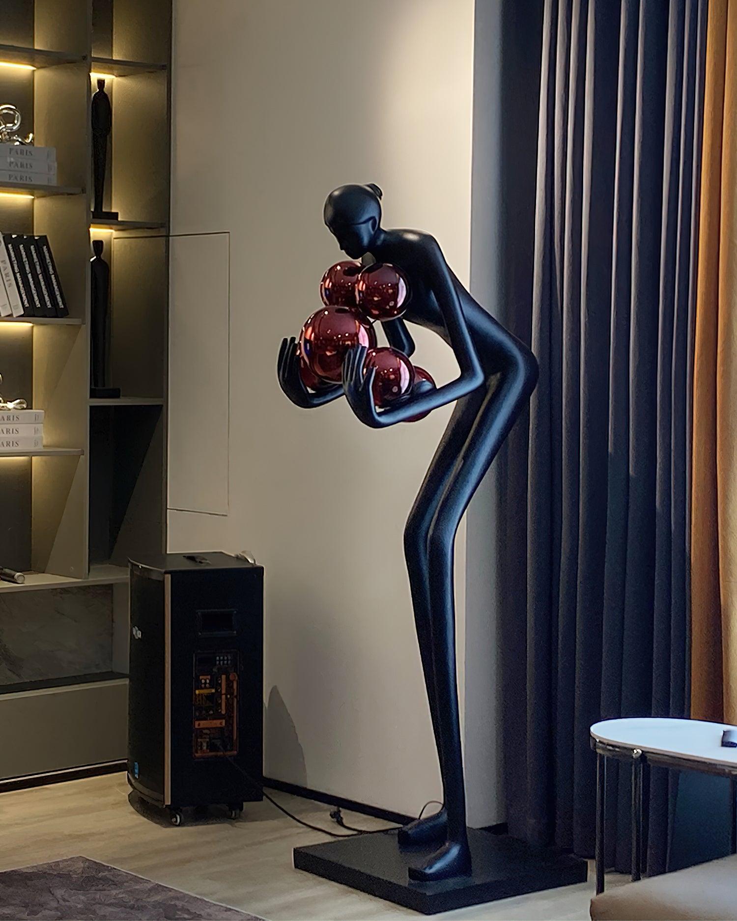 Cradle Sculptural Metal Floor Lamp - Blowlighting