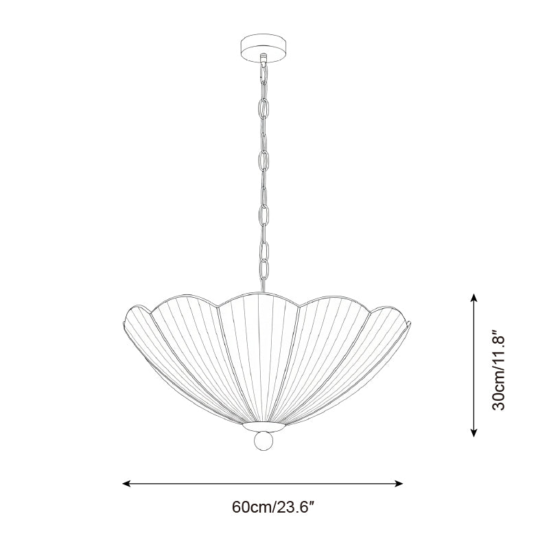 Seralune Modern Fabric Pendant Light