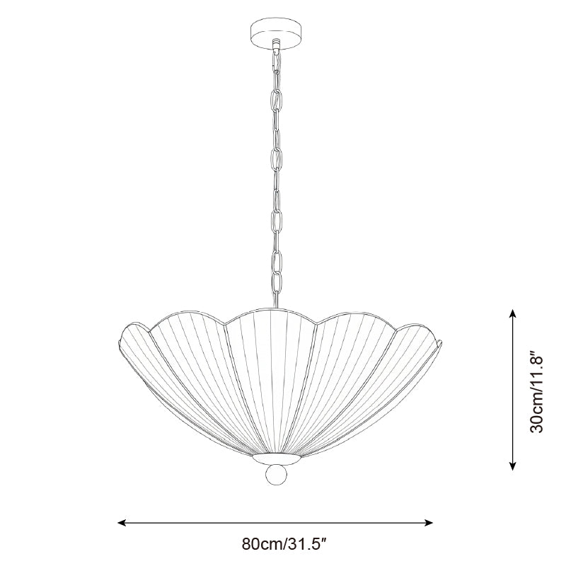 Seralune Modern Fabric Pendant Light