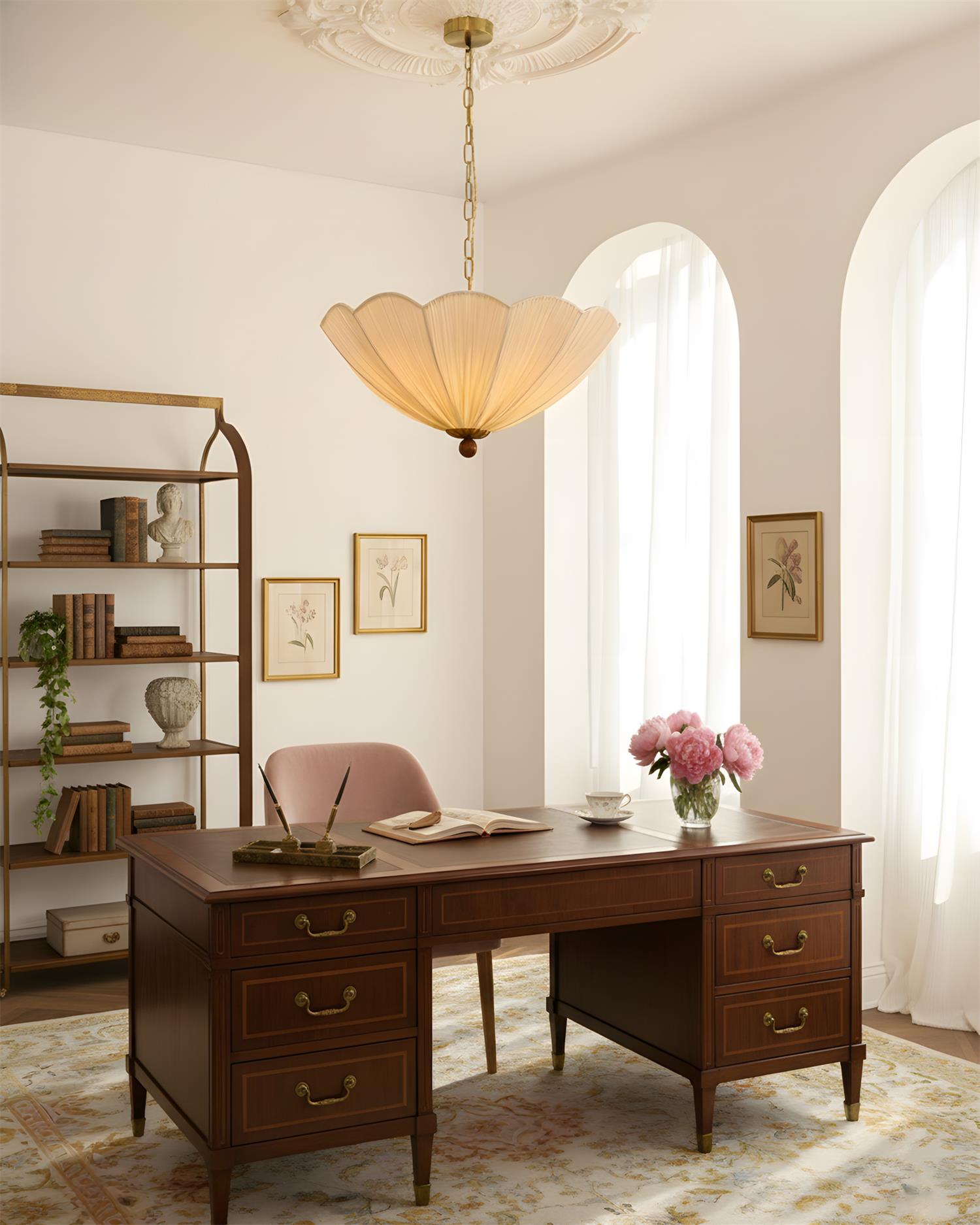 Seralune Modern Fabric Pendant Light