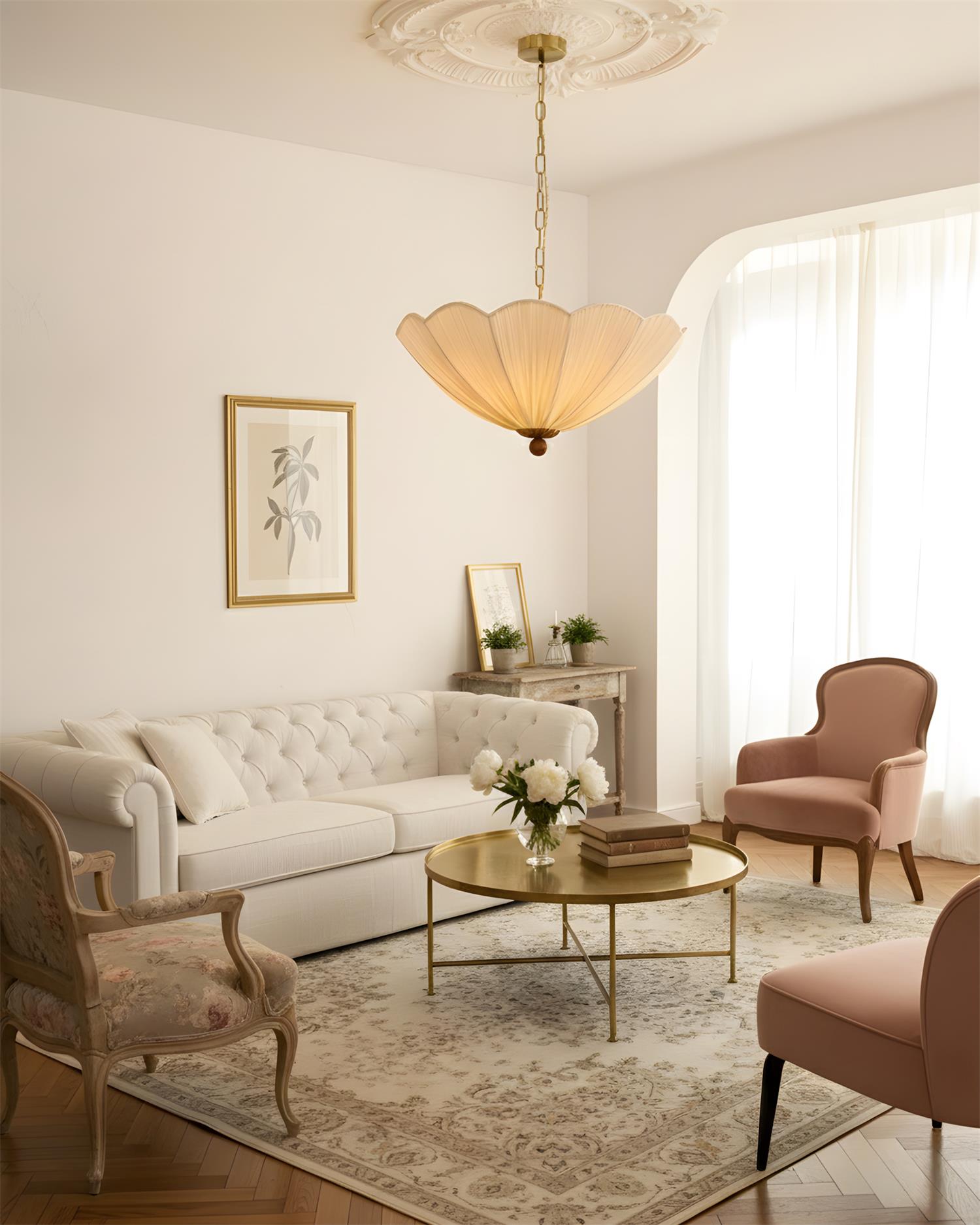 Seralune Modern Fabric Pendant Light