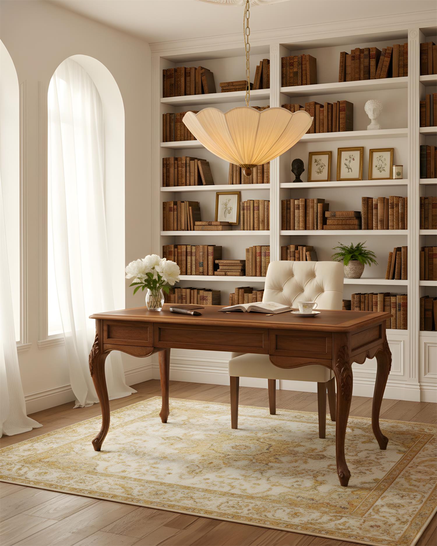 Seralune Modern Fabric Pendant Light